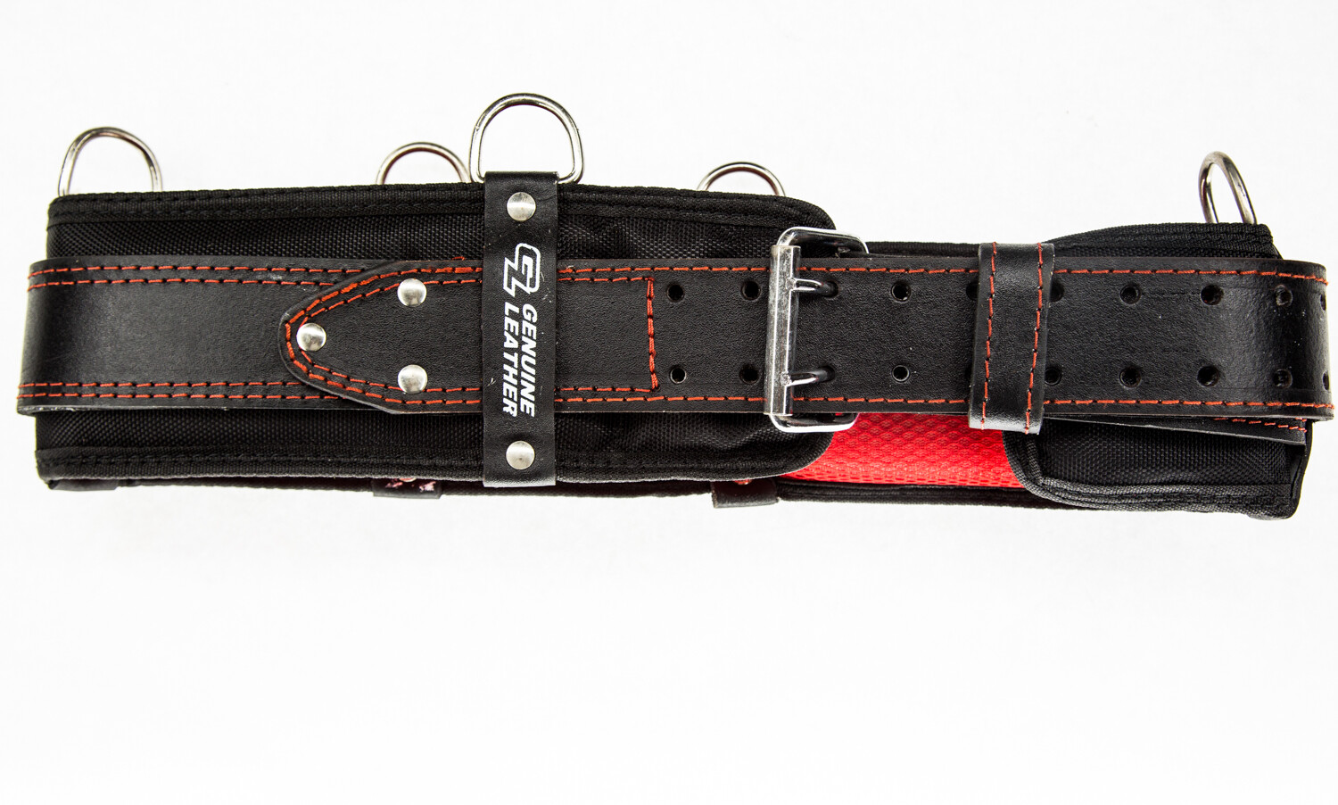 4″ in Heavy Duty Leather Work Tool Belt with Extra Foam Padded Fits upto 54″