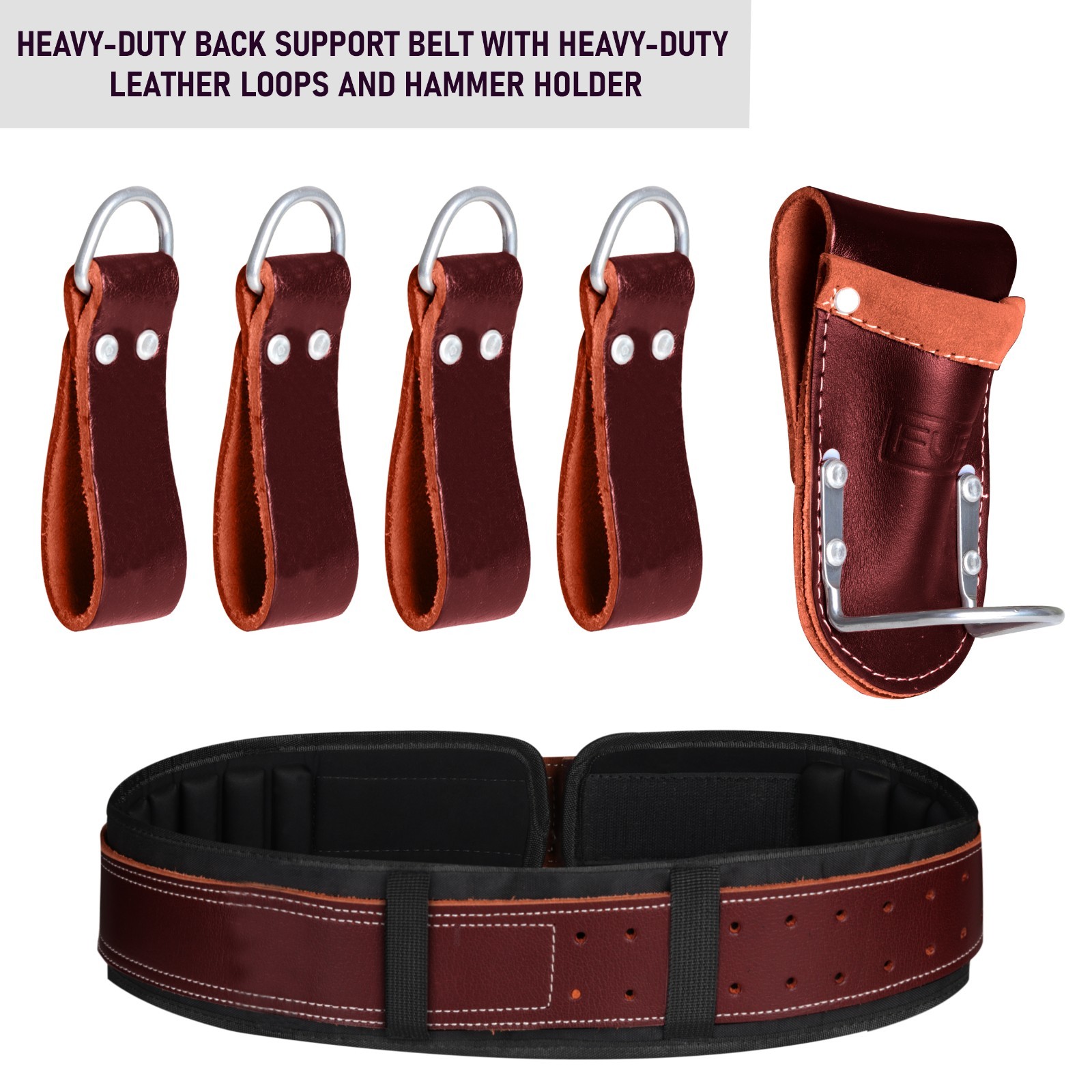 Electricians Heavy Duty 26 Pocket Leather Nylon Tool Belt pouch for men framers