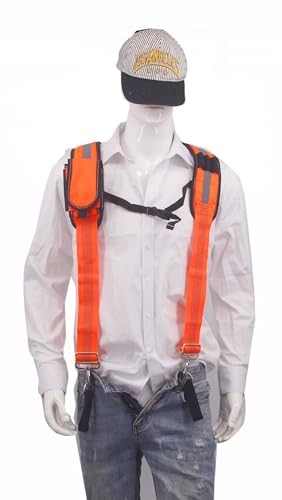 Heavy Duty Tool Belt Suspenders 3-Point Padded Men’s Construction Work Mechanic