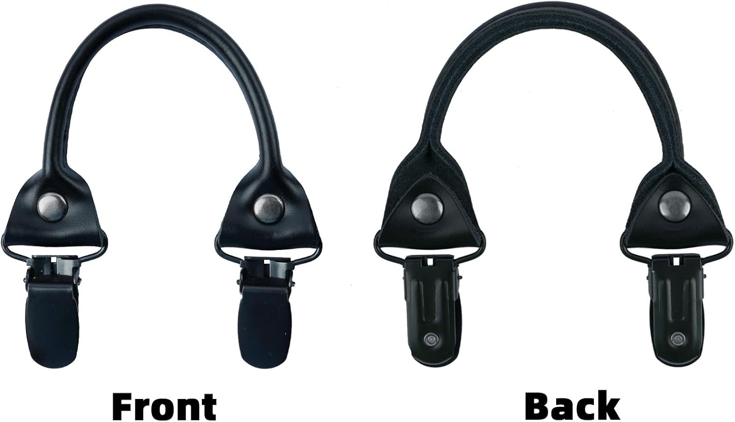 KUNN Suspender Genuine Leather Strips 3 Pcs with Double Clips End 8.5-inch…