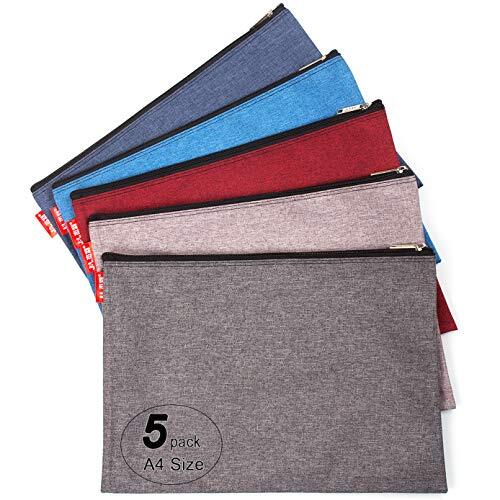 5 Pack Canvas Zipper Tool Bag Set, 13.3″ x 9.4″ 14oz Heavy 01. 5 Colors_A4