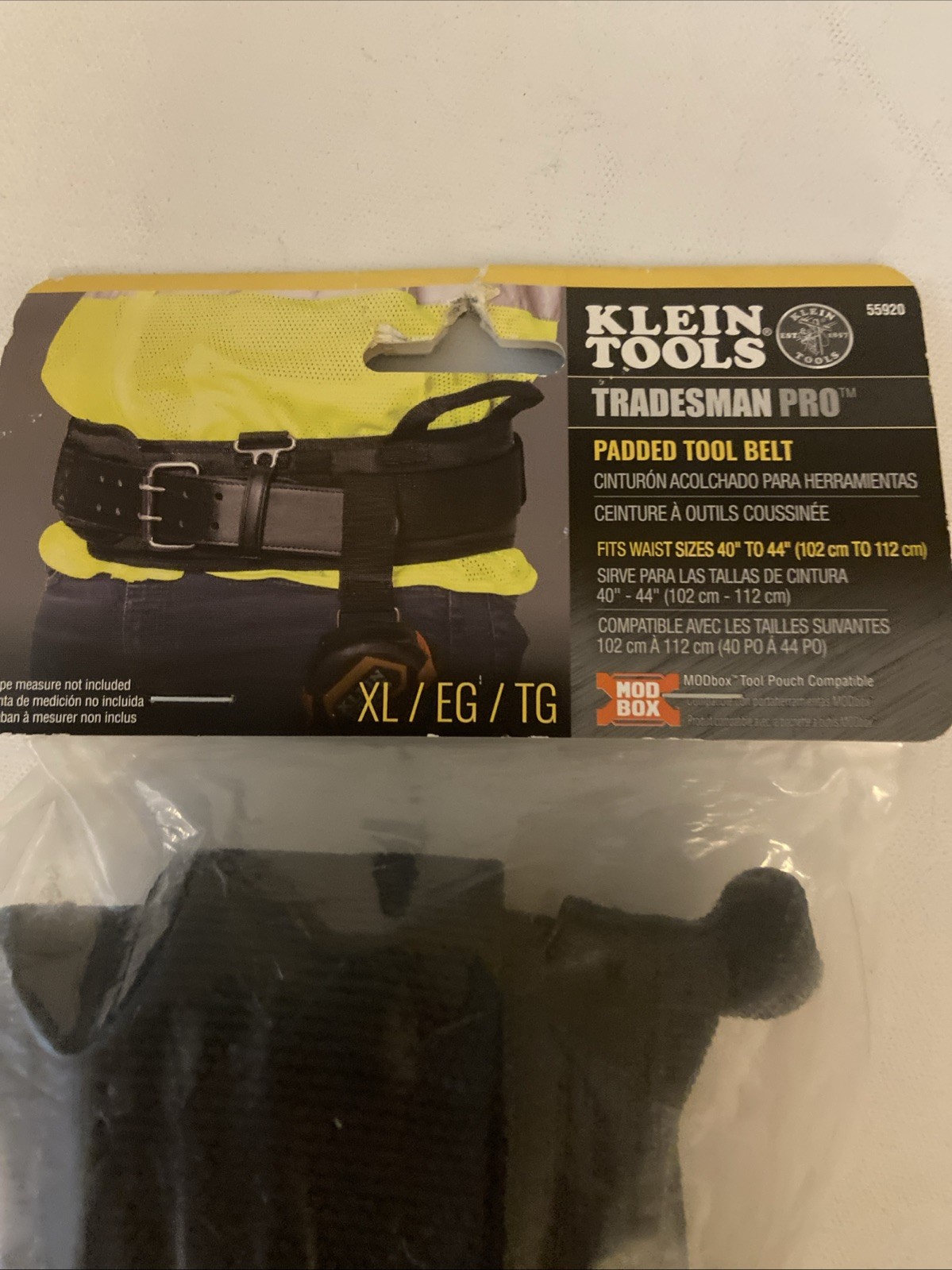 Klein Tools Tool Belt Electrician XL Padded Modular System 55920 40-44″