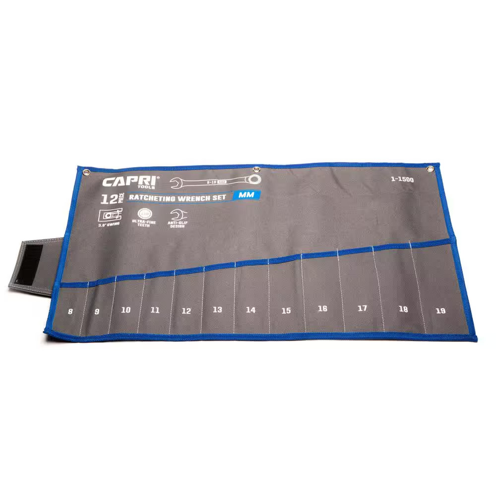 Capri Tools Wrench Roll Up Pouch, Metric, 12 Pockets NEW