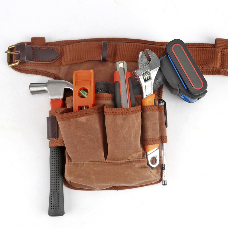 TOURBON Framer Tool Rig Belt Bag Harness Pack Carpenter Bag Drill Pouch Small