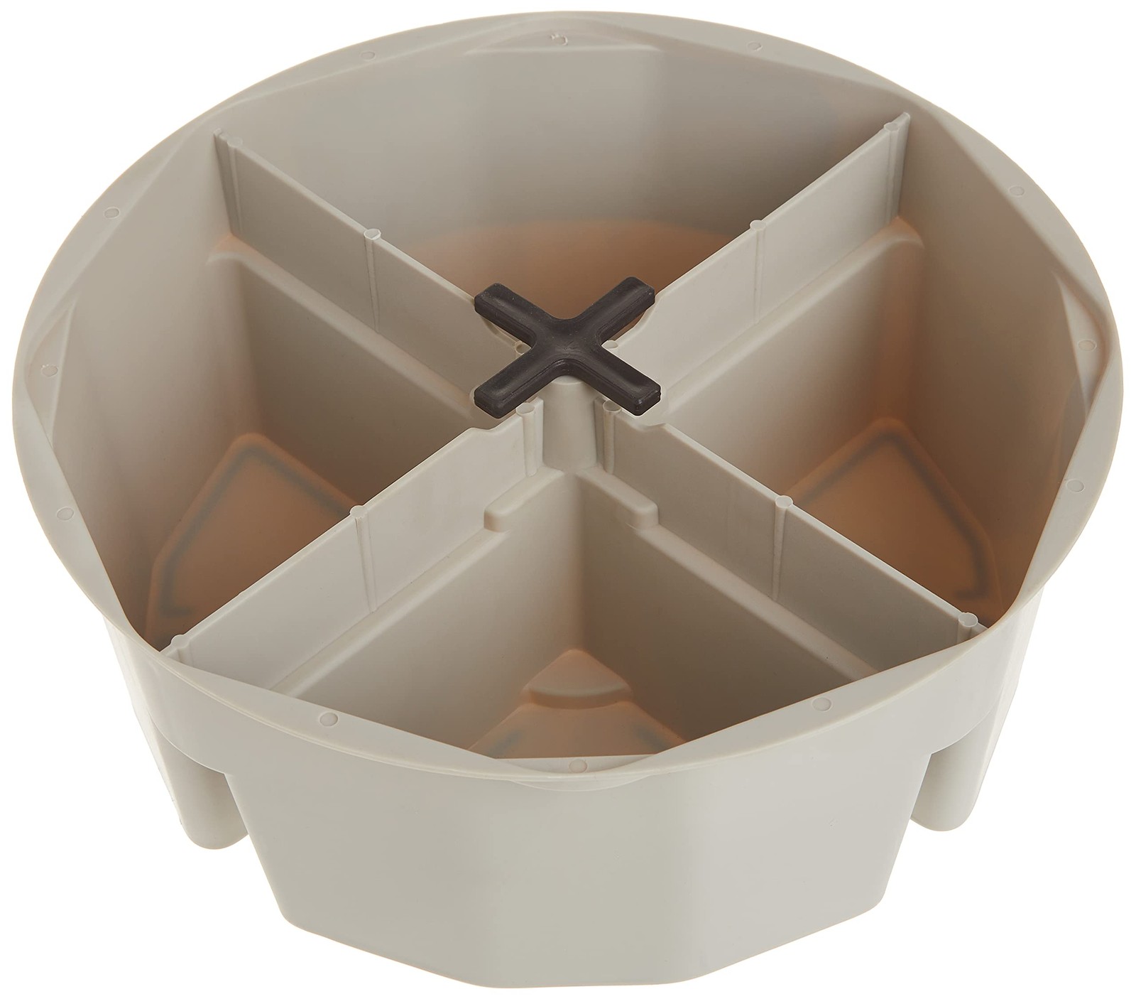 Custom Leathercraft1154 4-Inch High, Full-Round Bucket Tray,Cream White