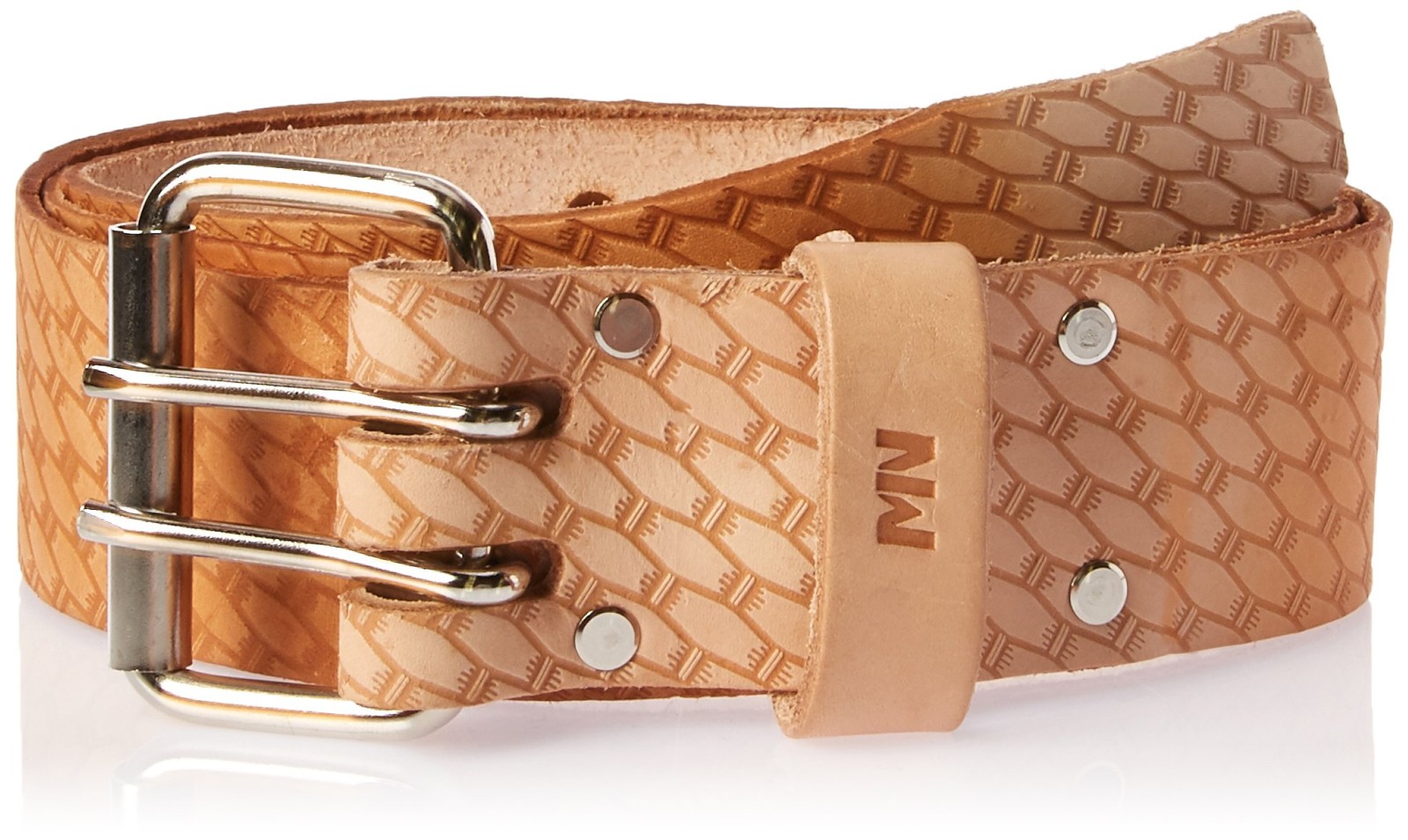 2″ Roller Buckle Saddle Leather Belt, XL 44-54″ Waist Size , Natural – 960-XL