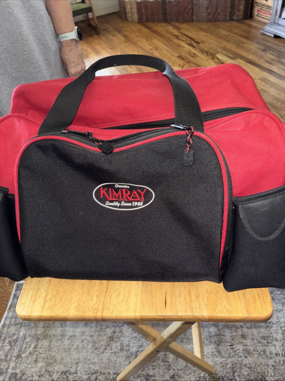 Kim Ray Tool Bag, Black And Red 17 X 8 ￼￼