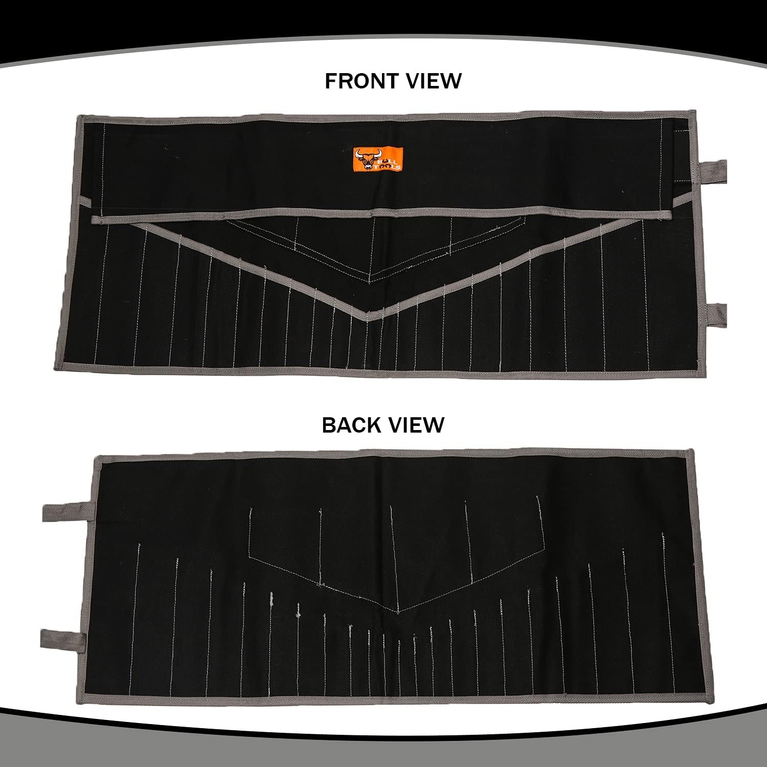 26 Pocket Wrench Roll-Up Pouch Organizer SAE & Metric Tool Bag Waterproof Canvas