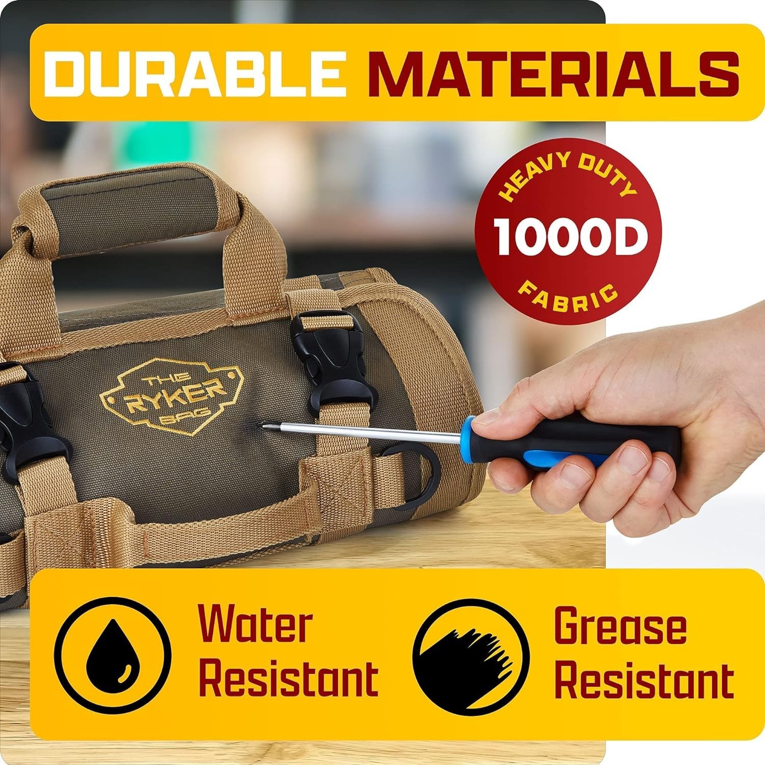Portable Roll Tool Bag – Detachable Pouches – Gifts for Dad