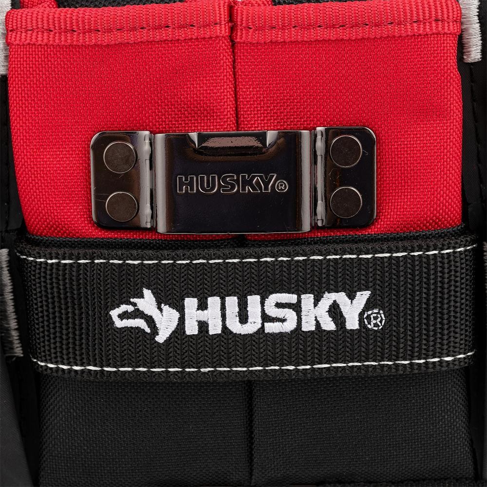 Husky Tool Belt Pouch 3 Pocket Clip On 7 in Water Resistant Heavy Duty Storage