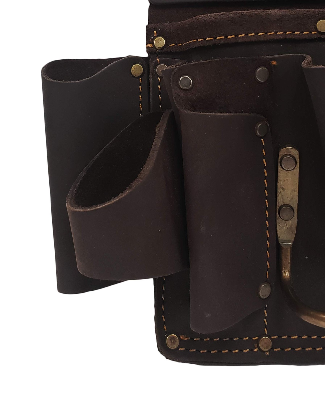Leather Utility Holster Pouch for Drywall Tools 12 Pockets Durable Design