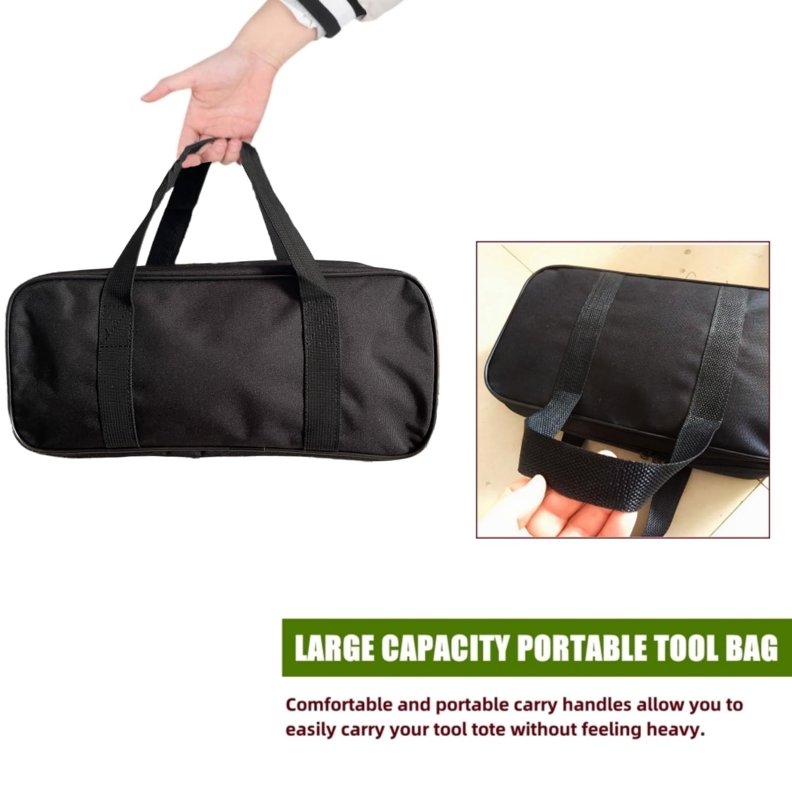 BLIRITEL Wide Mouth Tool Bag, Waterproof Oxford Electrician Tool Bag, Large Capa