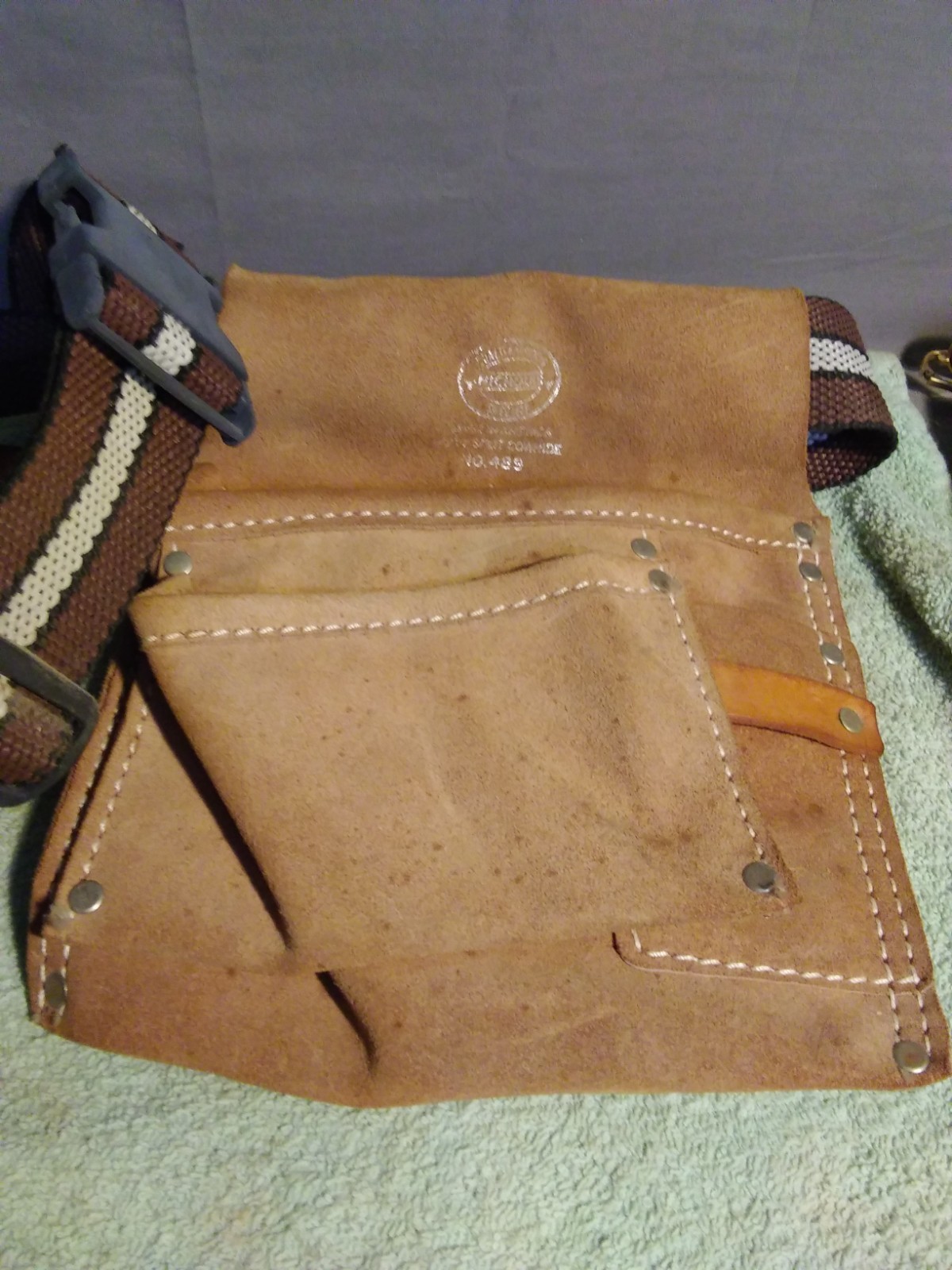 Nicholas 489 Heavy Split Cowhide Leather Carpenter Tool Belt Pouch Holder Bag