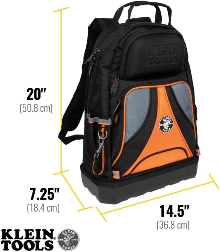 Portable Heavy-Duty Tradesman Tool Backpack with 39 Pockets – Organized Carry