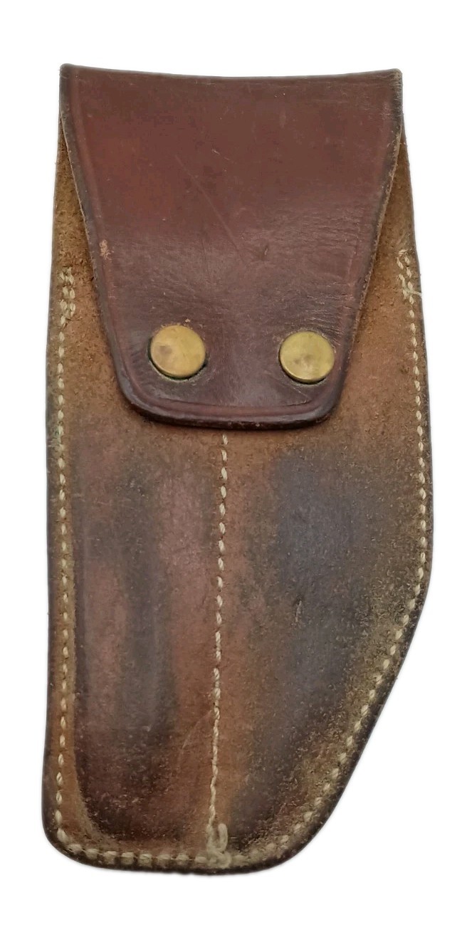 Dyna Med Medium Brown Leather 2 Scissors Sheath with Snaps Electrical Belt Loop