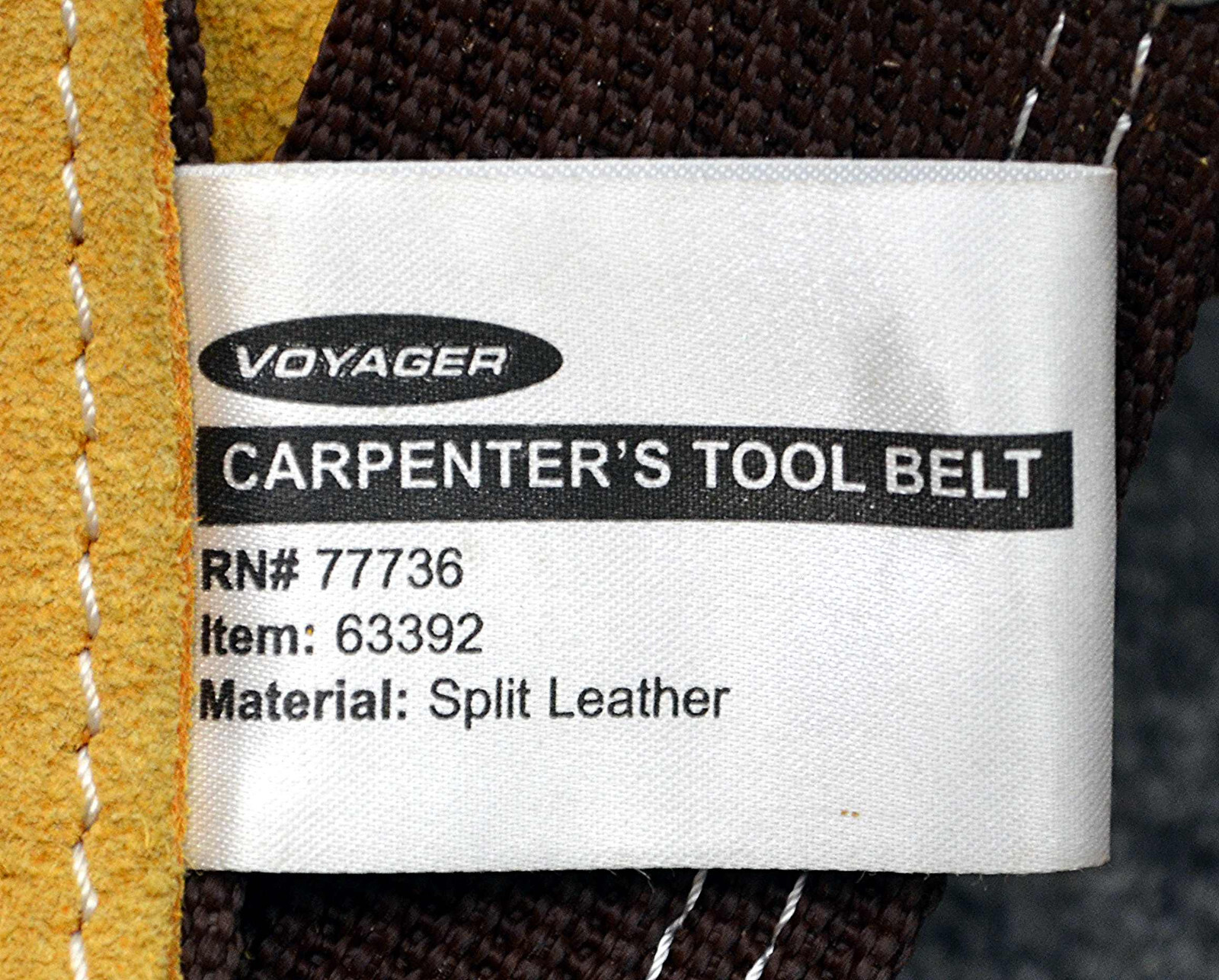 Voyager Carpenters Tool Belt Split Leather Item #63392