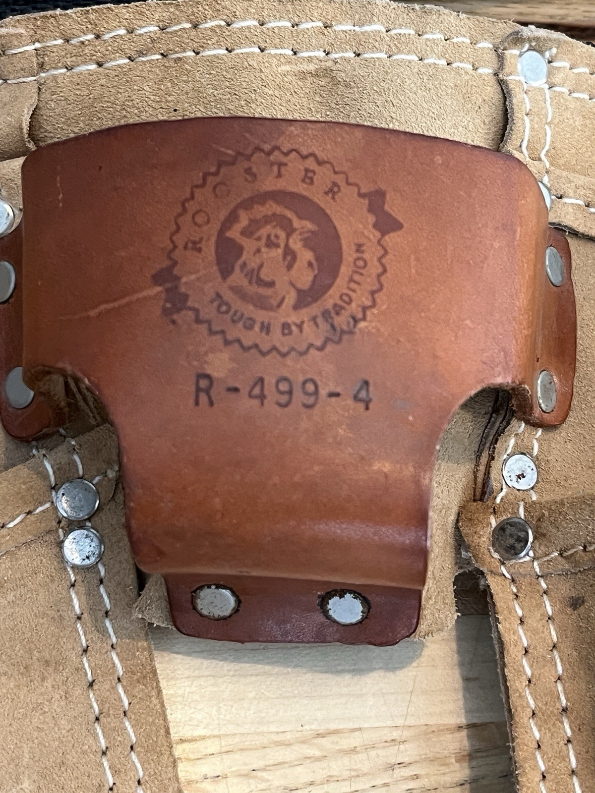 Rooster Leather 6 Pocket/ Pouch Tool Belt Suede R499-4