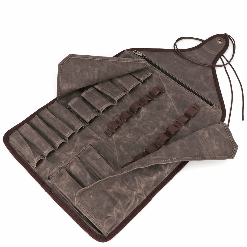TOURBON Canvas Workshop Apprentice Roll up Carving Tool Organizer Storage Pouch