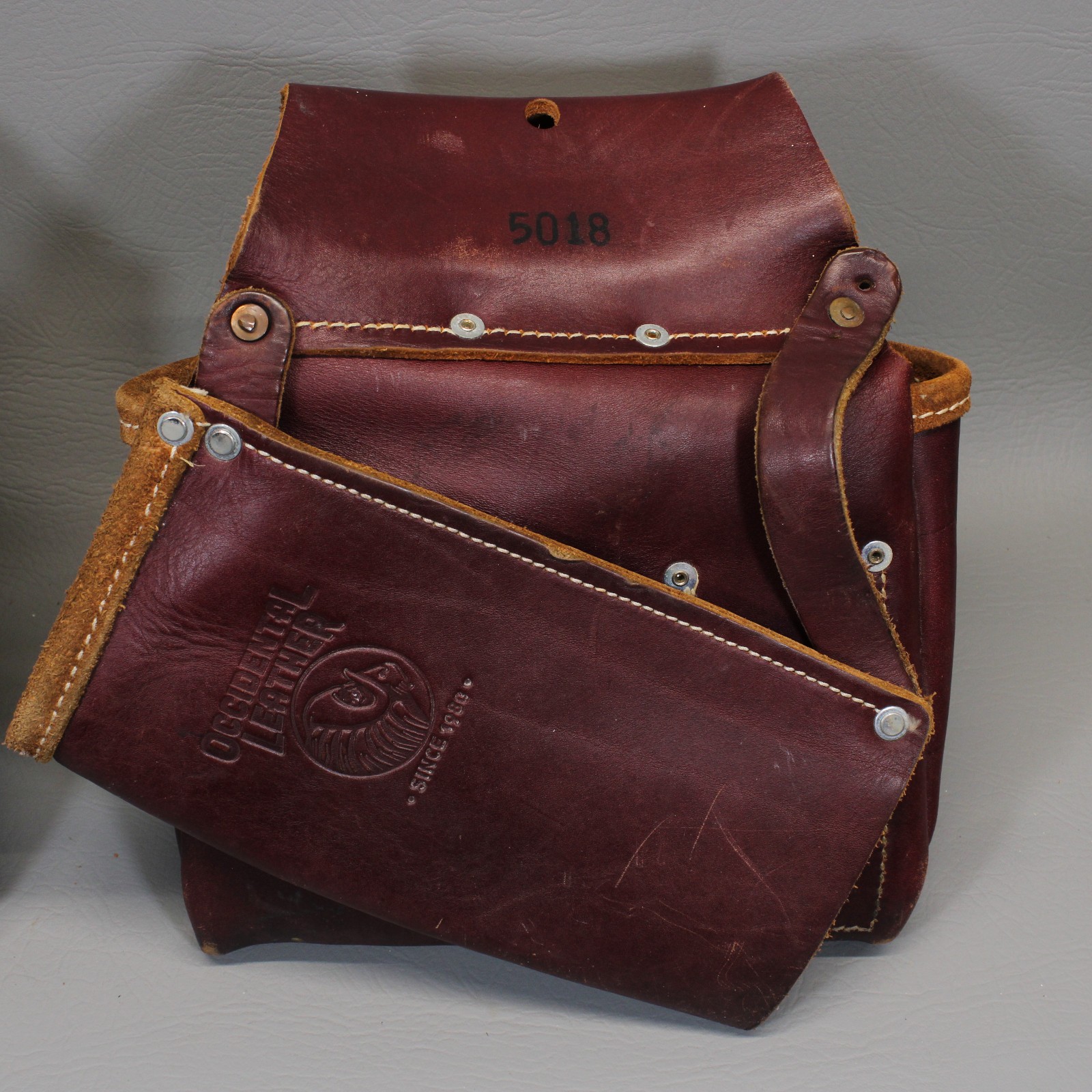 Occidental Carpenter’s Leather Tool Belt & Pouches 5018, 5060, Med. Belt
