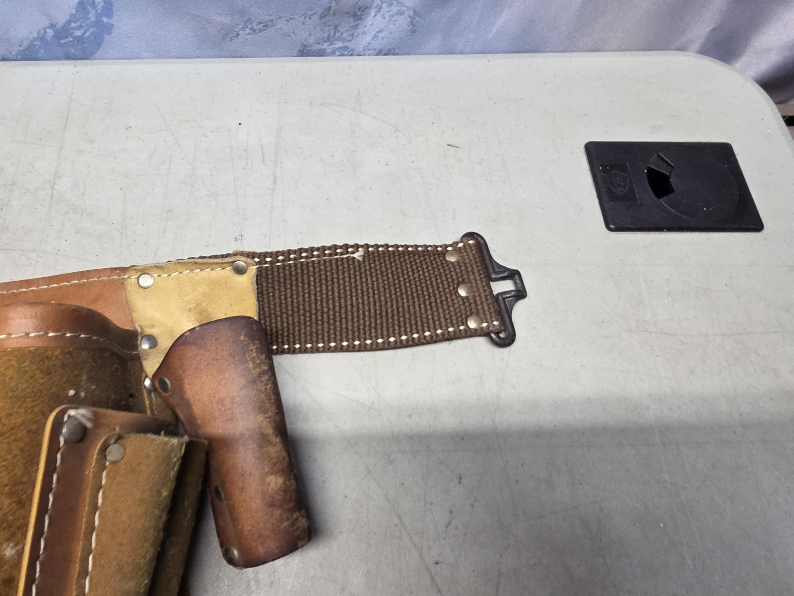 🔥 Vtg Action Leathercraft ALA 427 Brown 11 Pocket Adjustable Tool Belt 34-38″