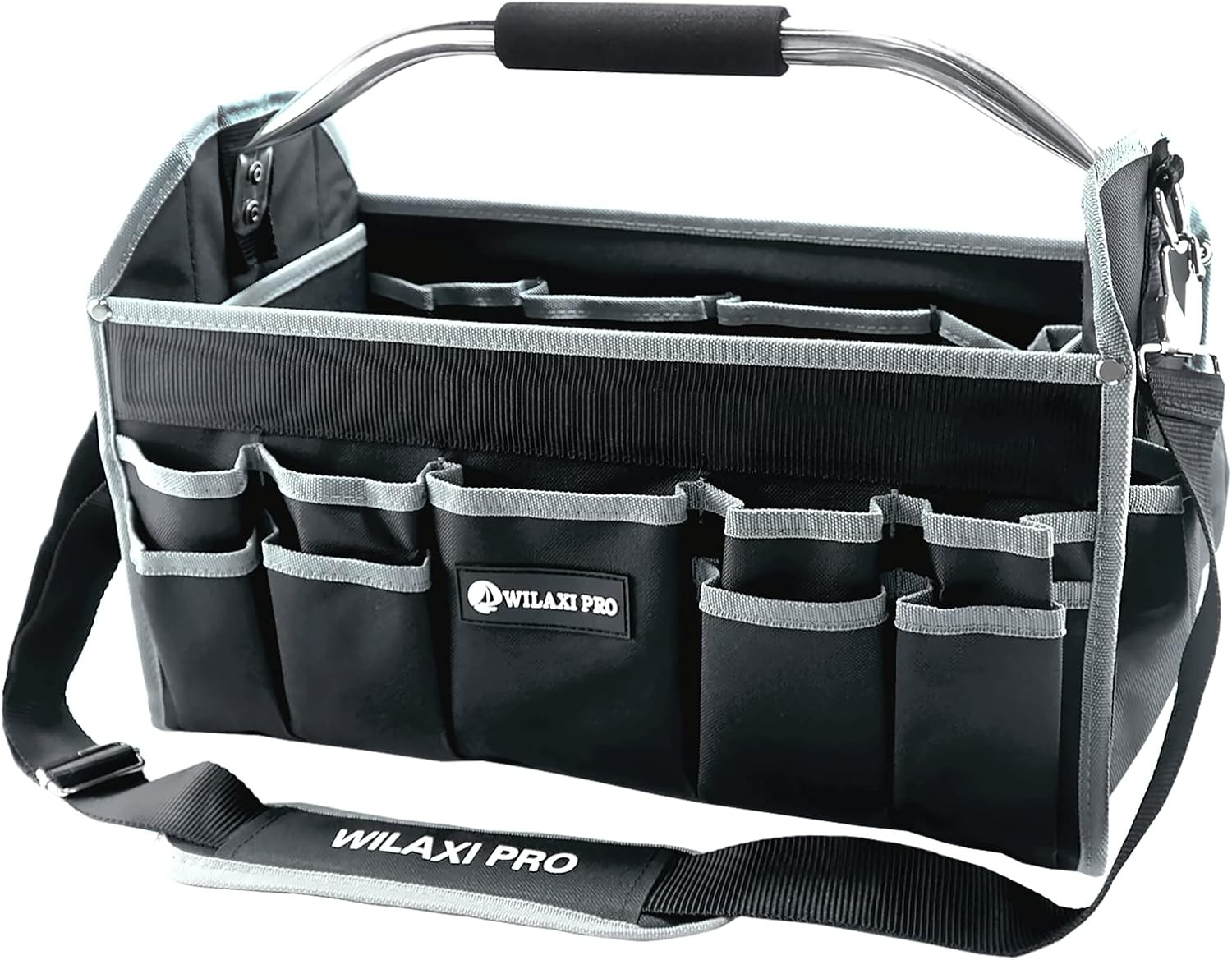 20in Tool Bags For Men Heavy Duty, 22 PCS Pockets Tool Bag Organizer