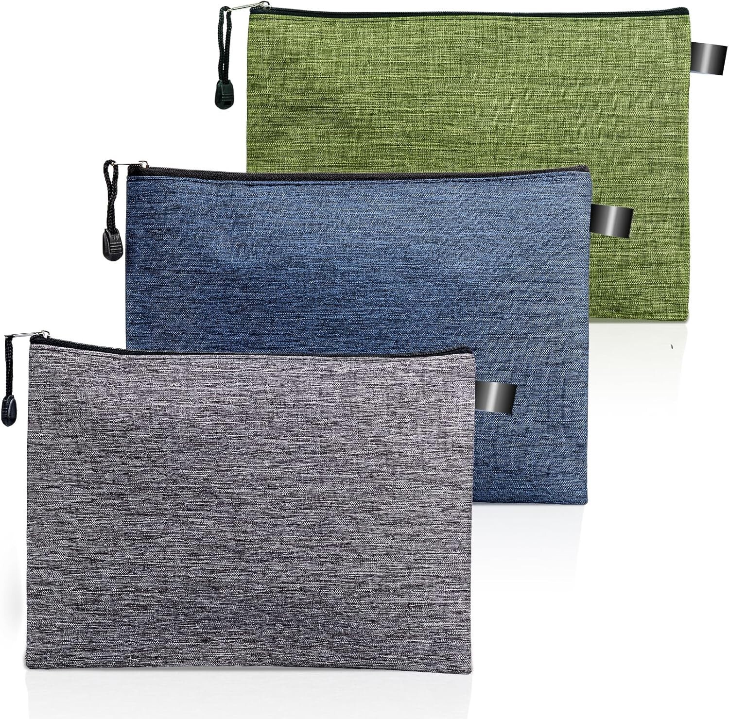 Tool Pouches With Zipper 3 Pack Waterproof Small Tool Bag 7.9 x 11.4 inches