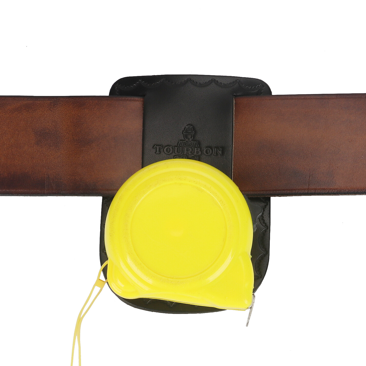 TOURBON Leather Tape Measuring Hanger Drill Tool Clip Holster Carry Belt Pouch