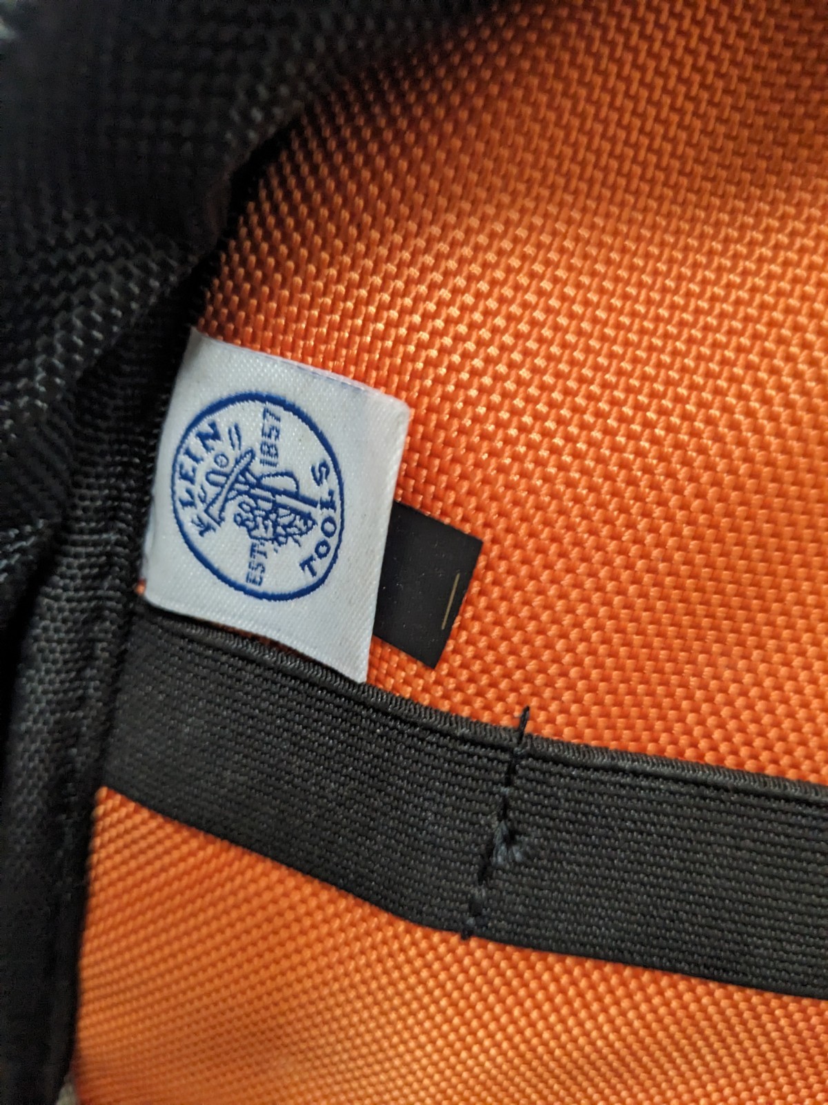 Klein Tools Backpack Tradesman Pro Multi Pockets Zippered Orange Black bag *NICE