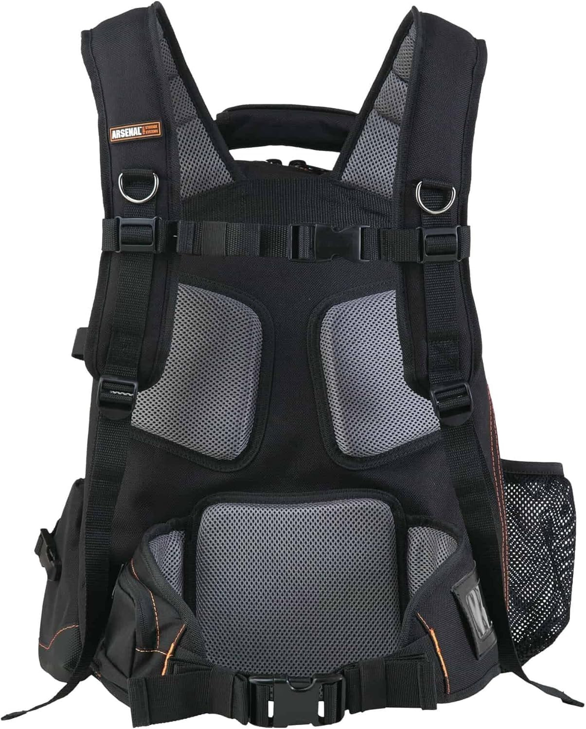 Arsenal 5843 Tool Backpack Dual Compartments,Black,Regular