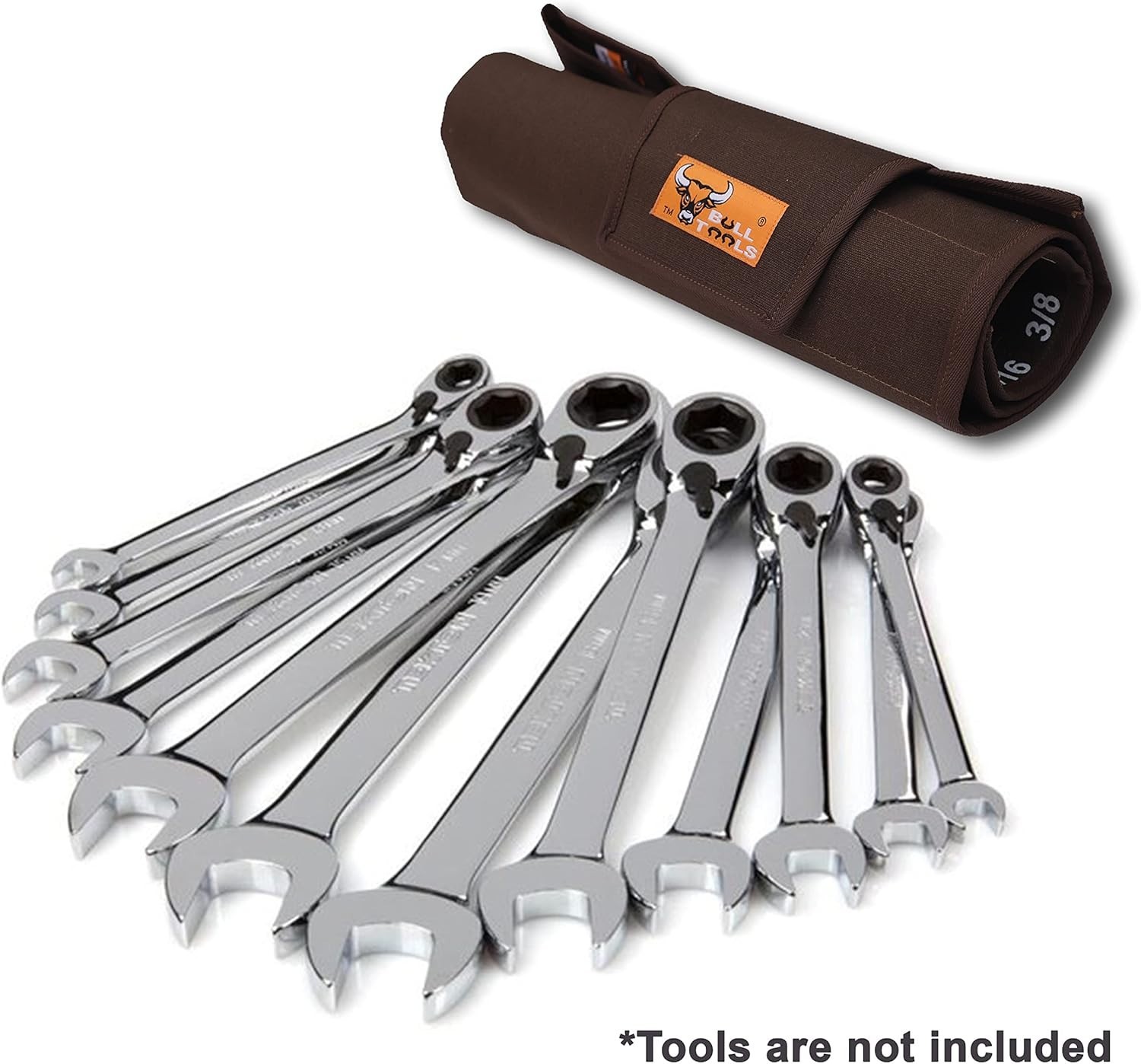 Wrench & Tool Roll up SAE Pouch Organizer Bag 13 Pocket Handmade 16 Oz. Water Re