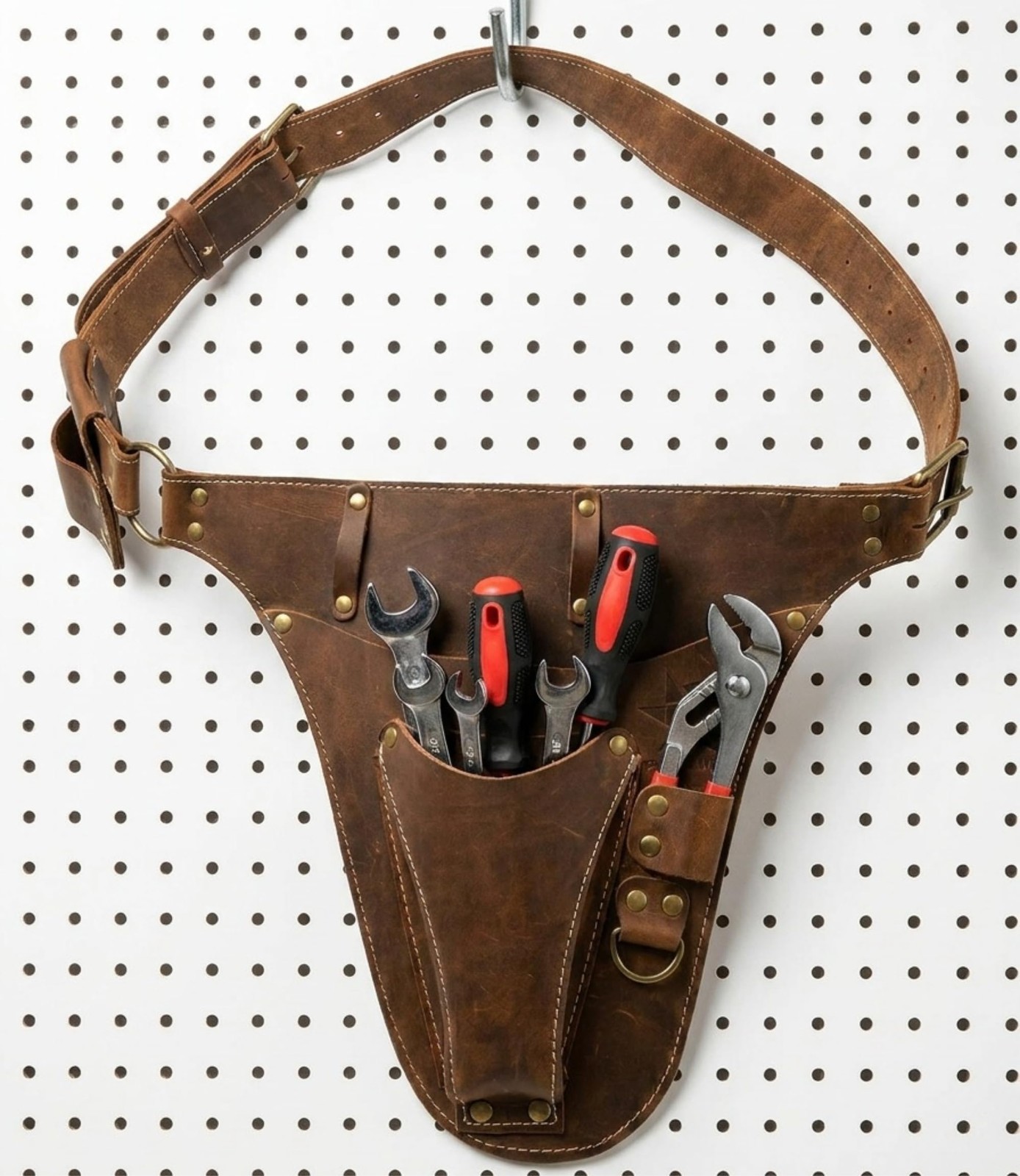 Leather Garden Tool Belt for Men & Women – Handmade Crazy Horse Leather Utili…