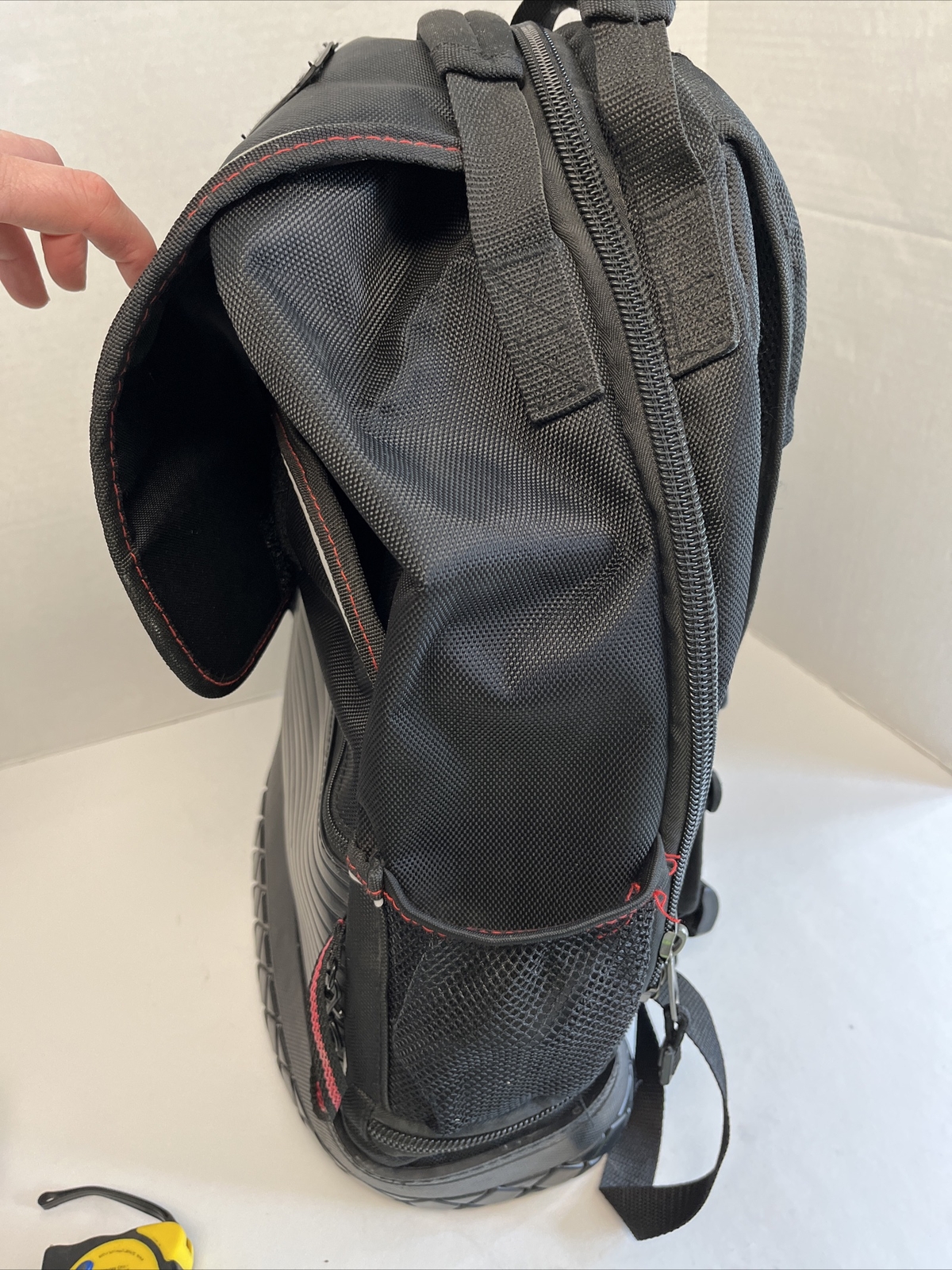 Lenox 30 Pocket Black Ballistic Nylon Backpack Tool Bag Great Used Condition