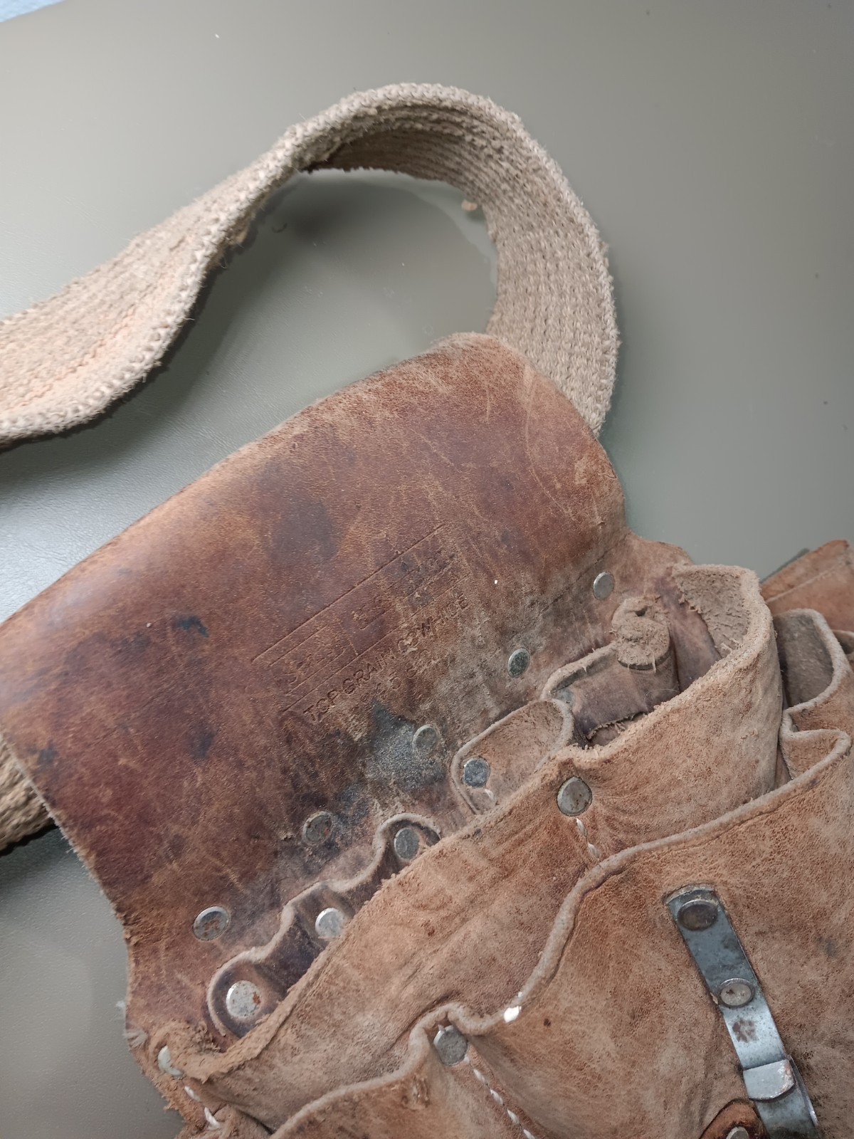 Vintage Sears Craftsman Leather Tool Belt Pouch Pre-Owned