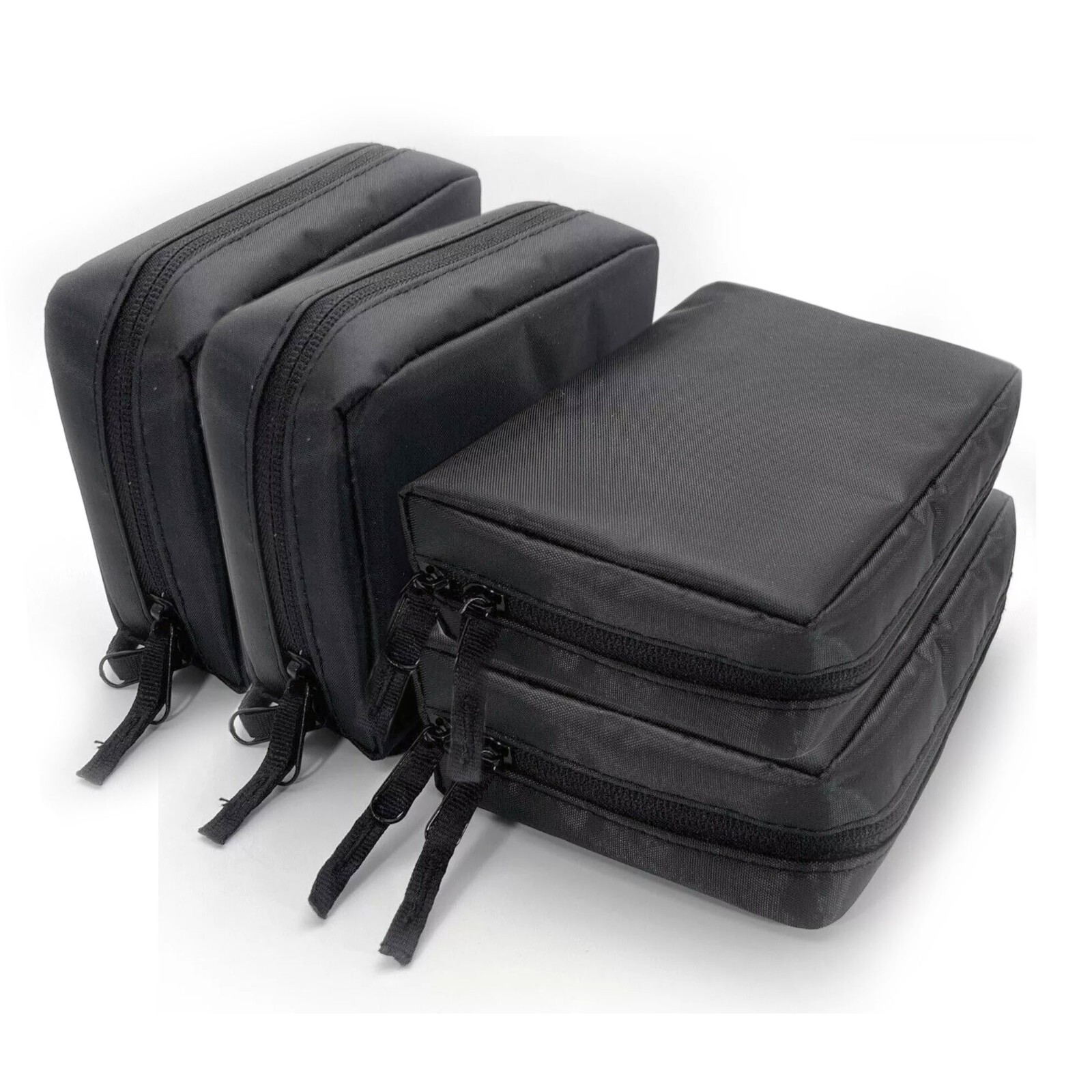 Lot of 4 Small Tool Pouch Zipper Utility Multipurpose Storage Bag Tote 6×4.5×2