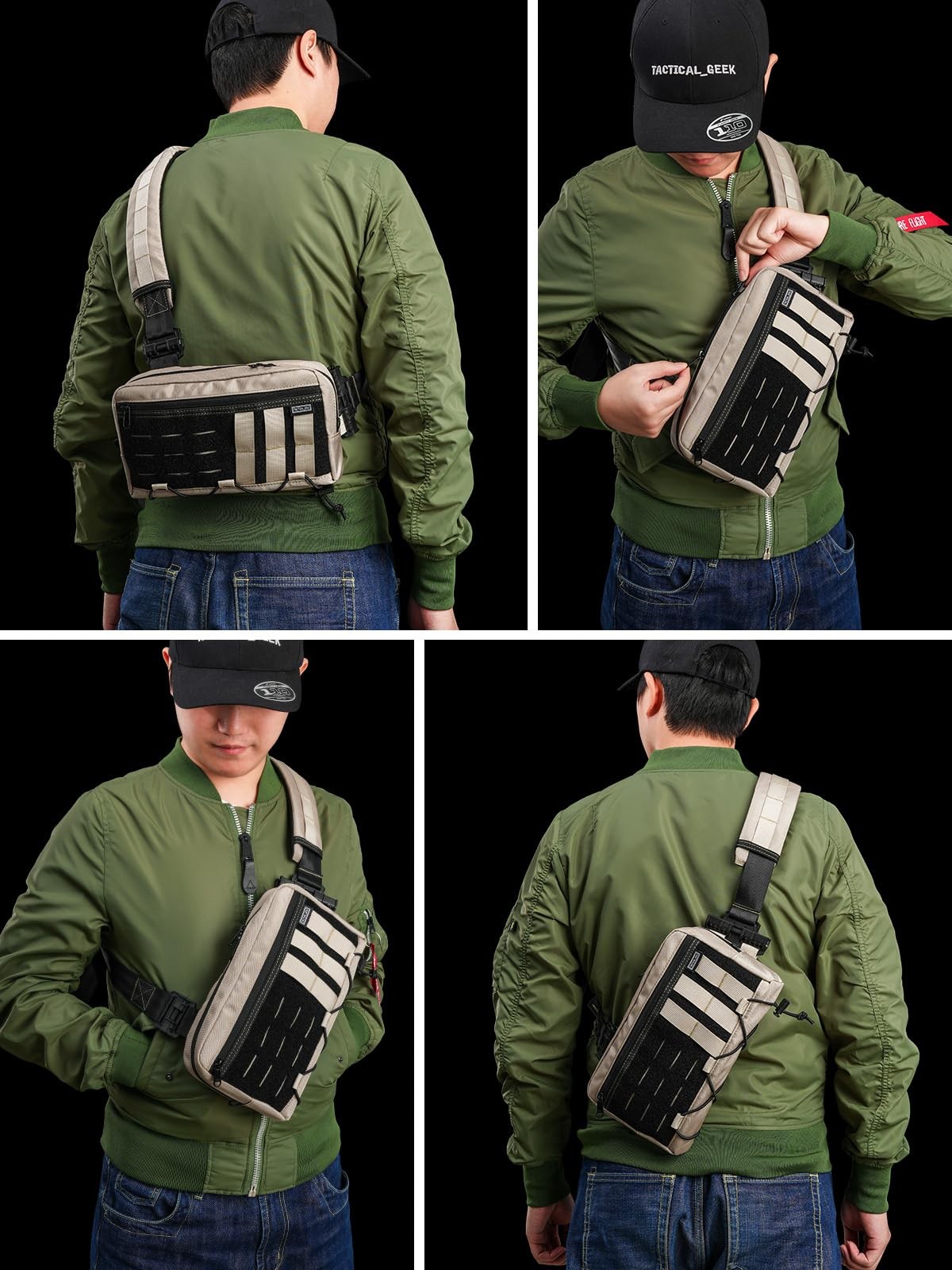 Tactical_Geek Tacticalgeek Crossbody Shoulder Bag Multipurpose Daypack Chest