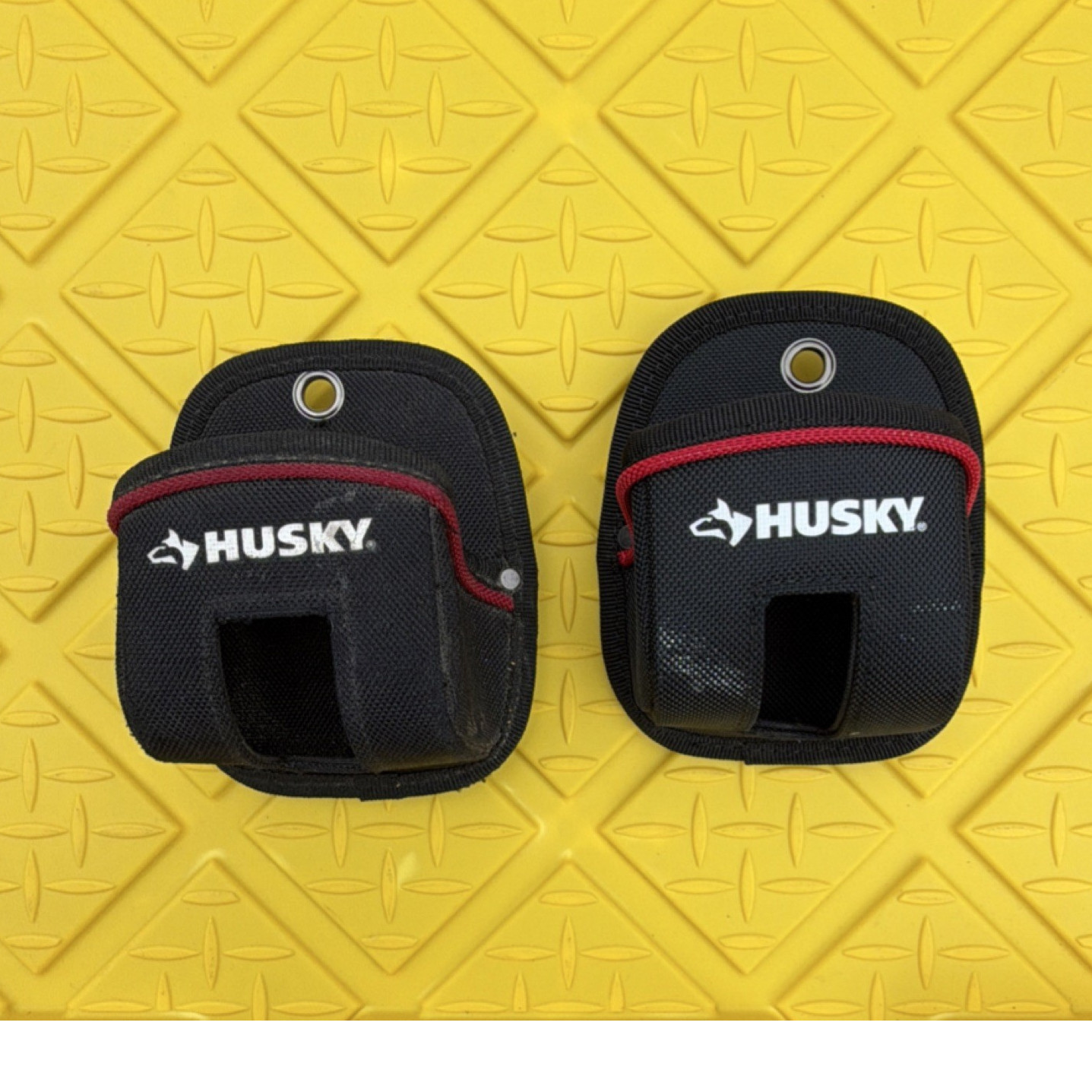 Husky Black and Red Tool Pouch Holster Holder Belt Clip Set of 2