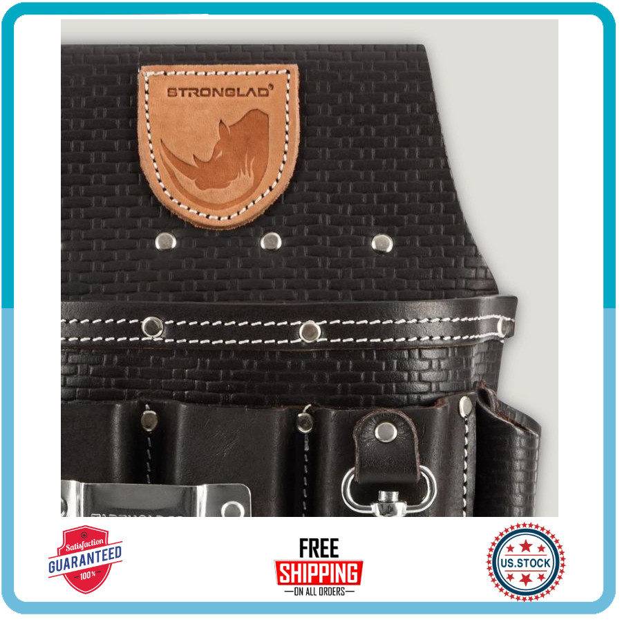 13-Pocket Leather Tool Belt for Electricians STRONGLAD Pro Utility Belt 29-46″