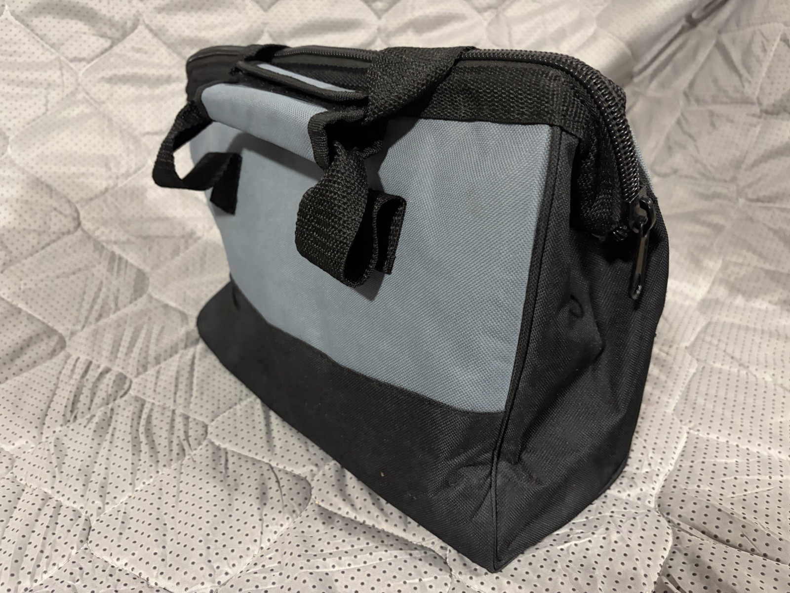 Performax Tool Bag Small Gray Black Soft Sided Zipper Tool Tote Drill Bag