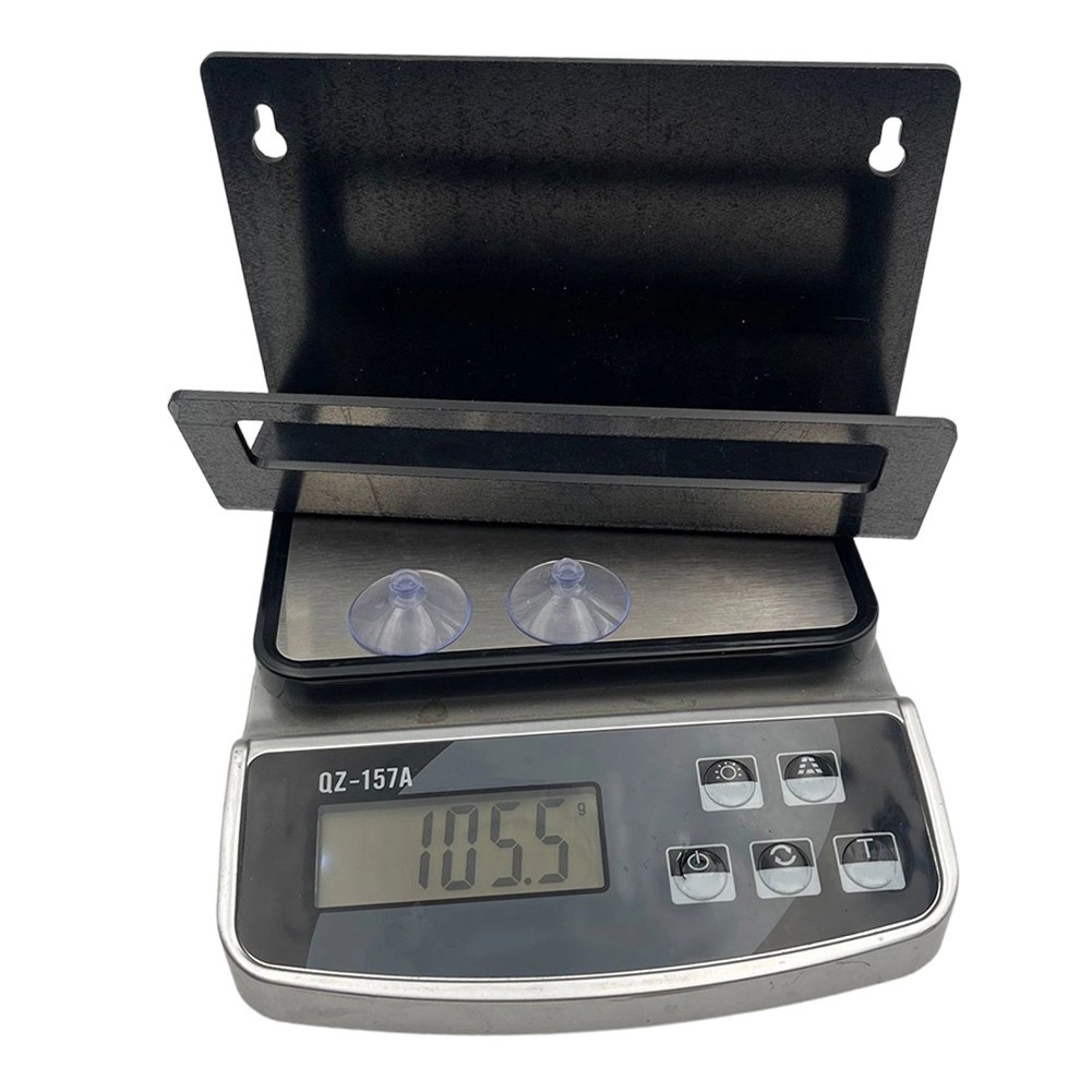 Modern Black Acrylic Sponge Holder Designed for Sink Overhang – Suction Mounted