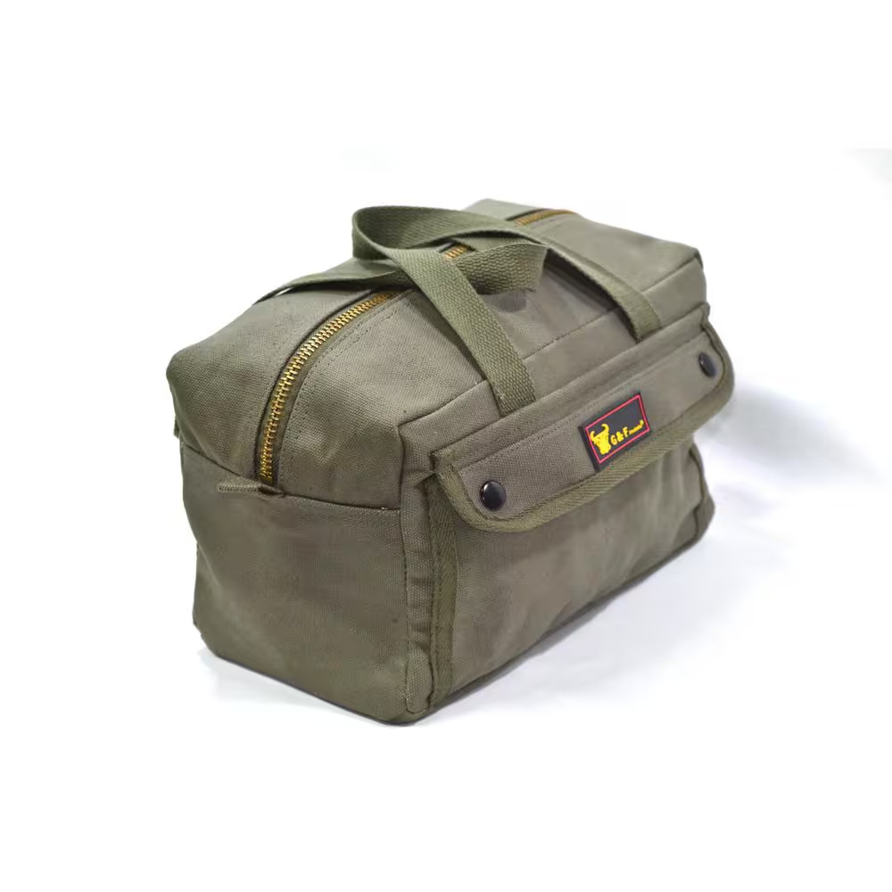 11 In. Government Issued Style Mechanics Heavy-Duty Tool Bag in Olive