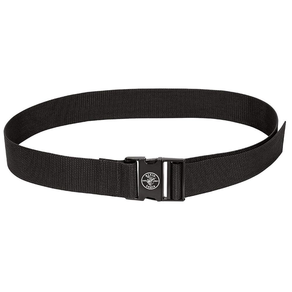 Klein Tools Adjustable Tool Belt 52 Inches Heavy Duty Nylon Webbing Metal Buckle