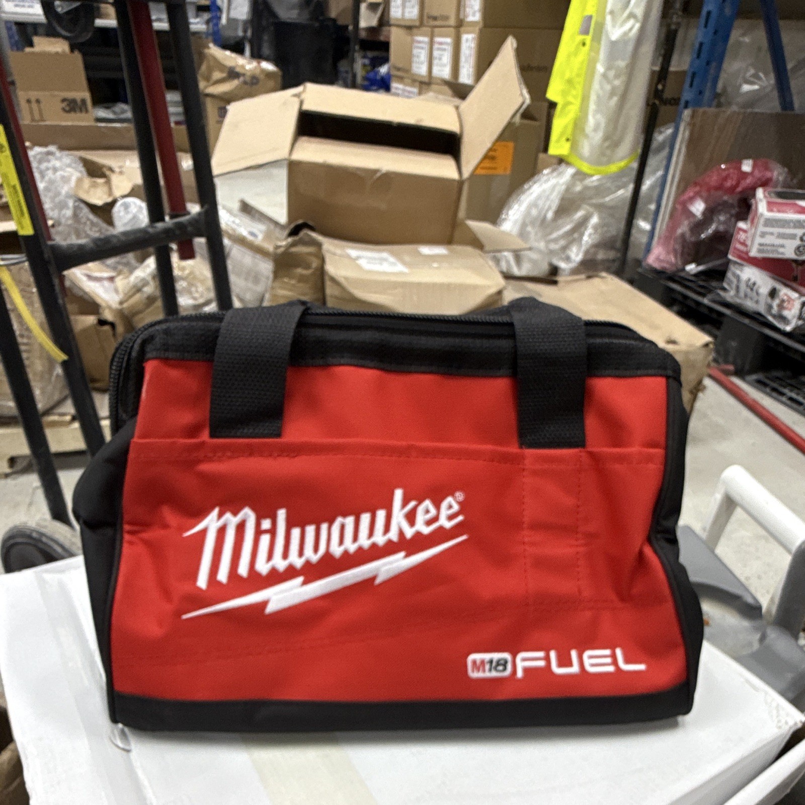 Milwaukee M18 FUEL Tool Bag Tote Red/Black Medium Fabric w/ Handle