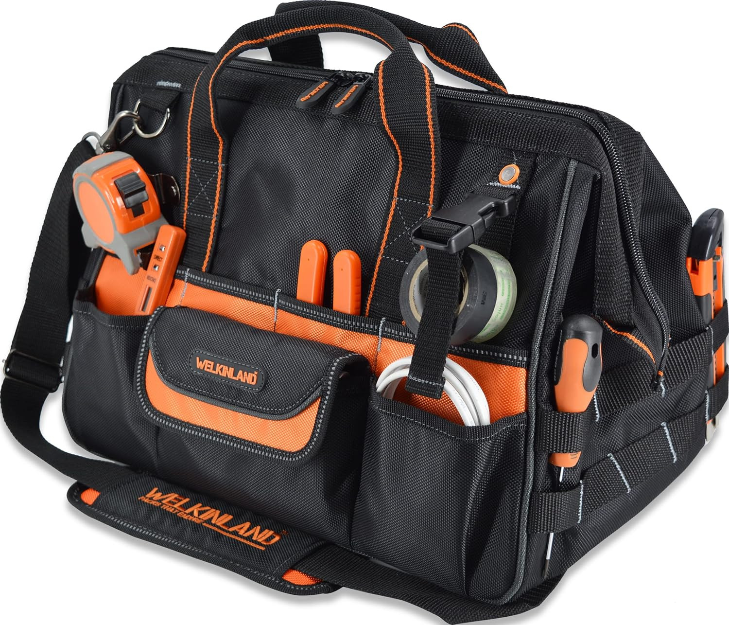 16″ Tool Bag Set with 4 Zipper Pouches for Ultimate Organization & Storage