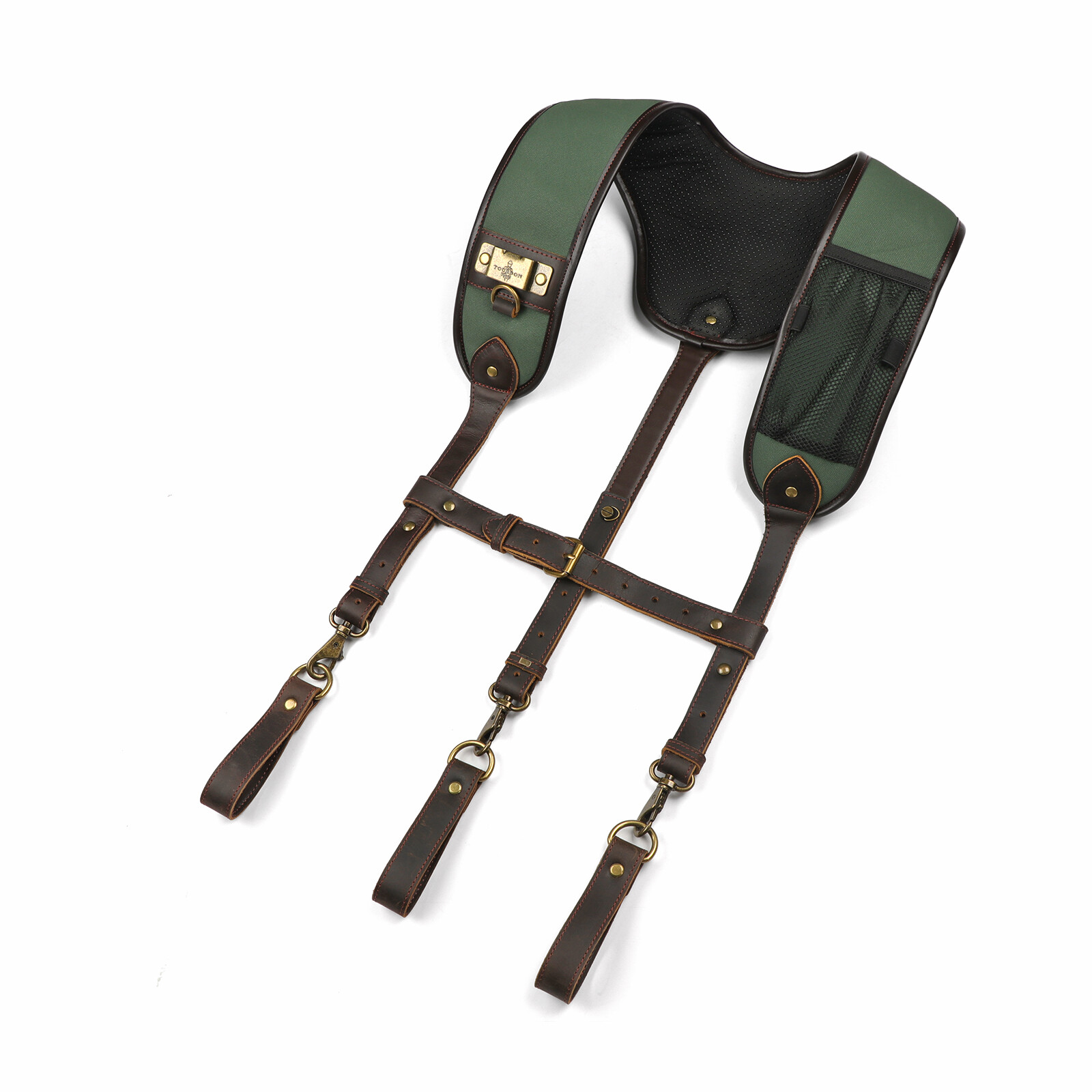 TOURBON Canvas Tool Harness Suspender Carpenter Rig Belt Contractor Holder Strap
