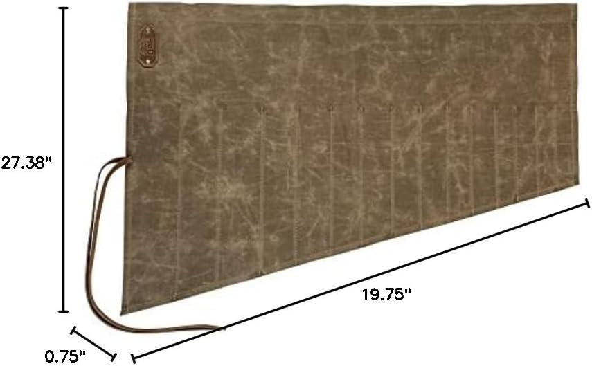 Durable Wrench Tool Roll with 15 Pockets – Handmade for Craftsmen & DIYers