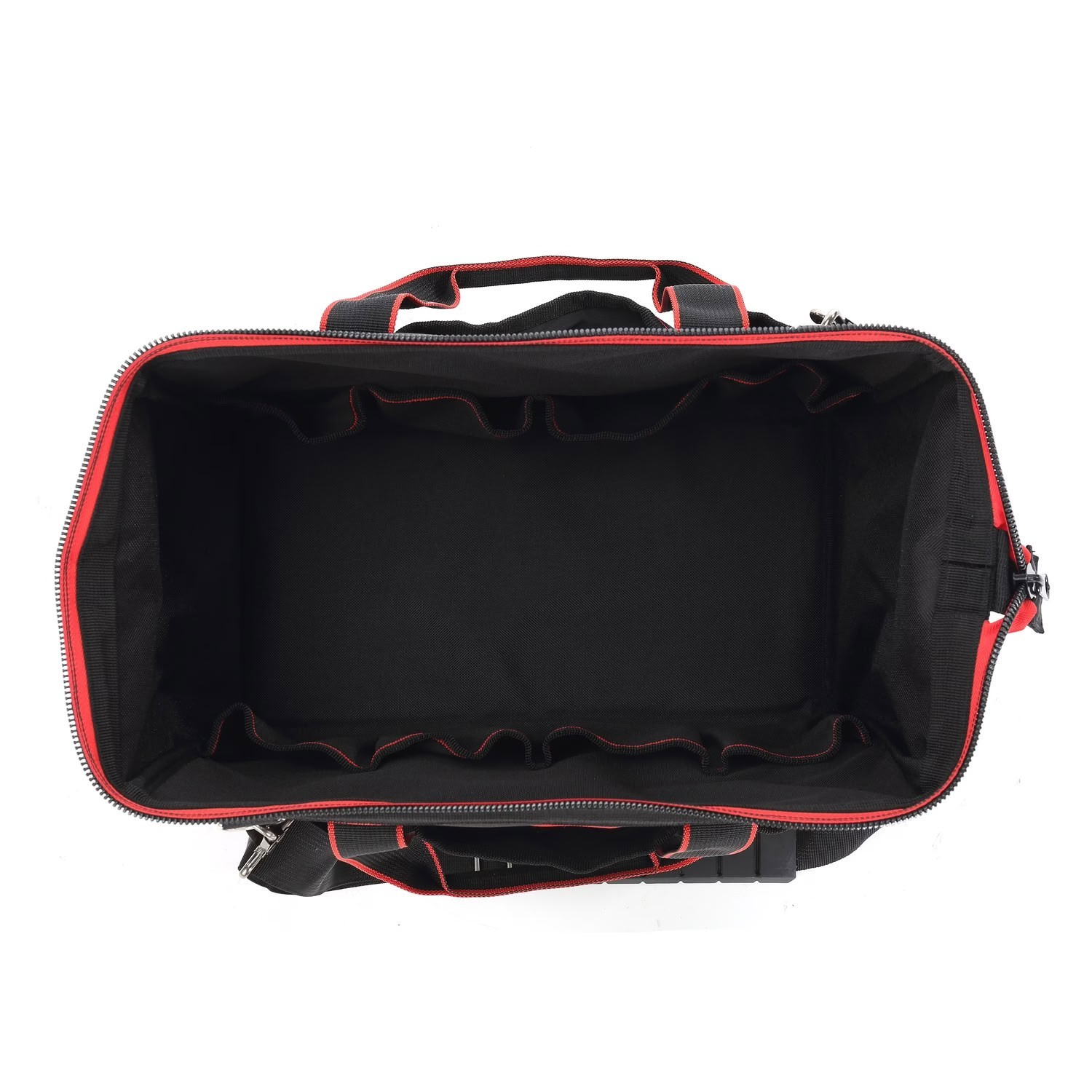 Hyper Tough 15 Inch Large Mouth Tool Bag Multi Pocket Construction Storage Tote