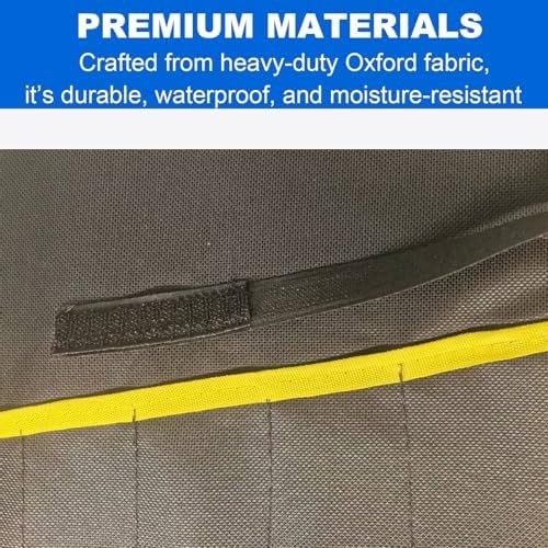 2PCS Wrench Roll Up Pouch, 12 Pockets Metric + 13 SAE, Black