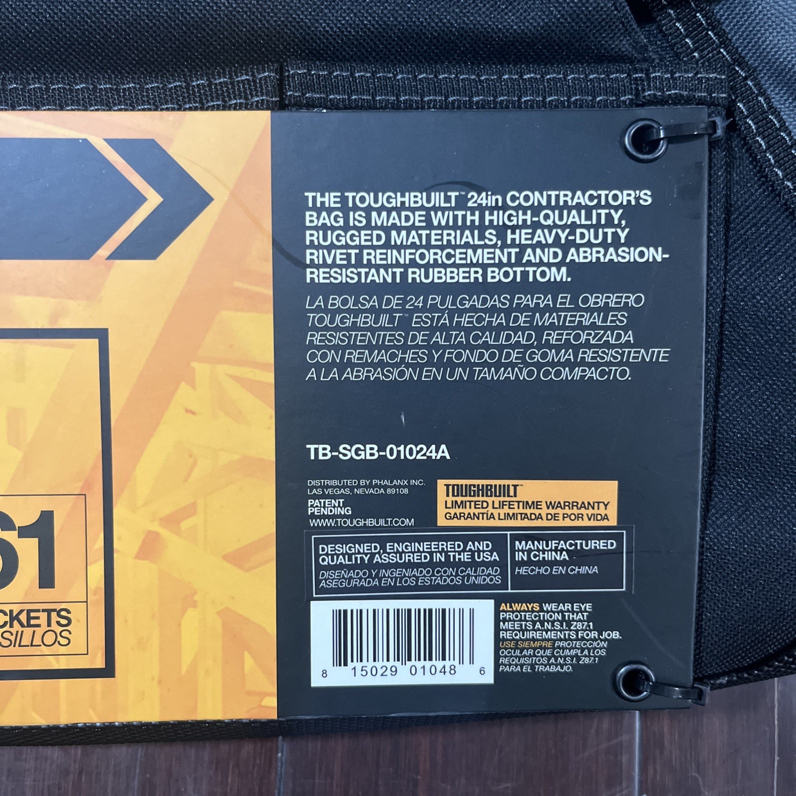 ToughBuilt 24in 61 Pockets Contractors Bag TB-SGB-01024A