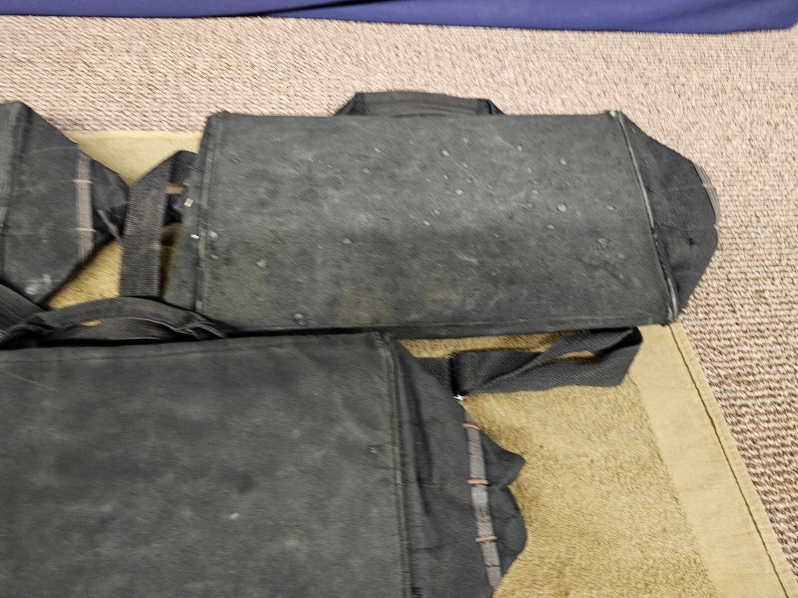 3 Paramount Military Mechanics Canvas Tool Bags Large Zipper Bag Black