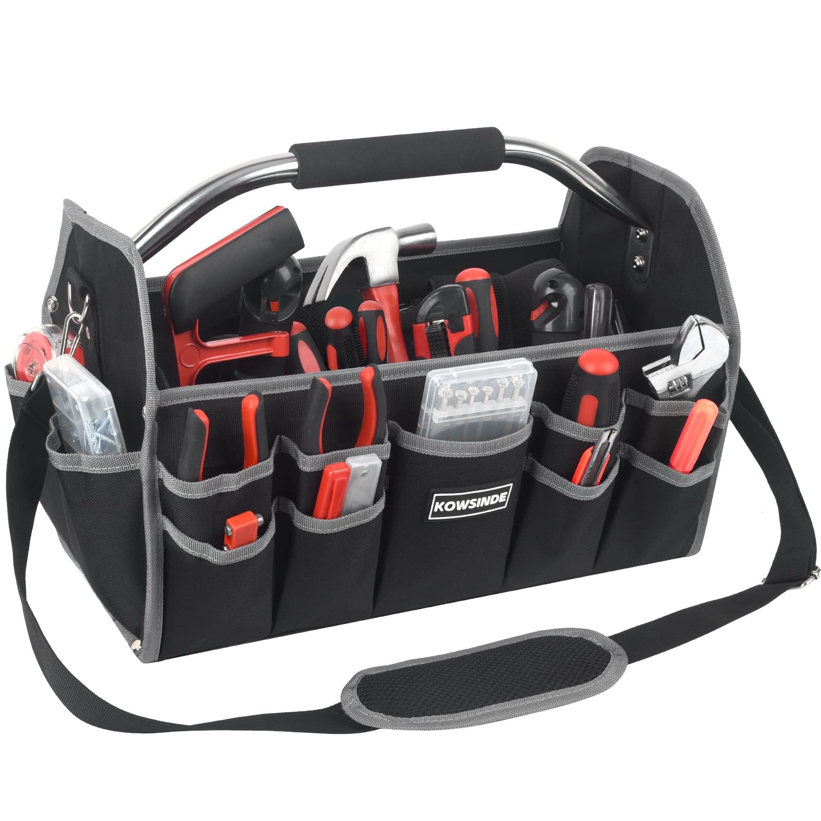 Kowsinde 16 Inch Tool Bag, Electrician Open Top 16 inches, Grey